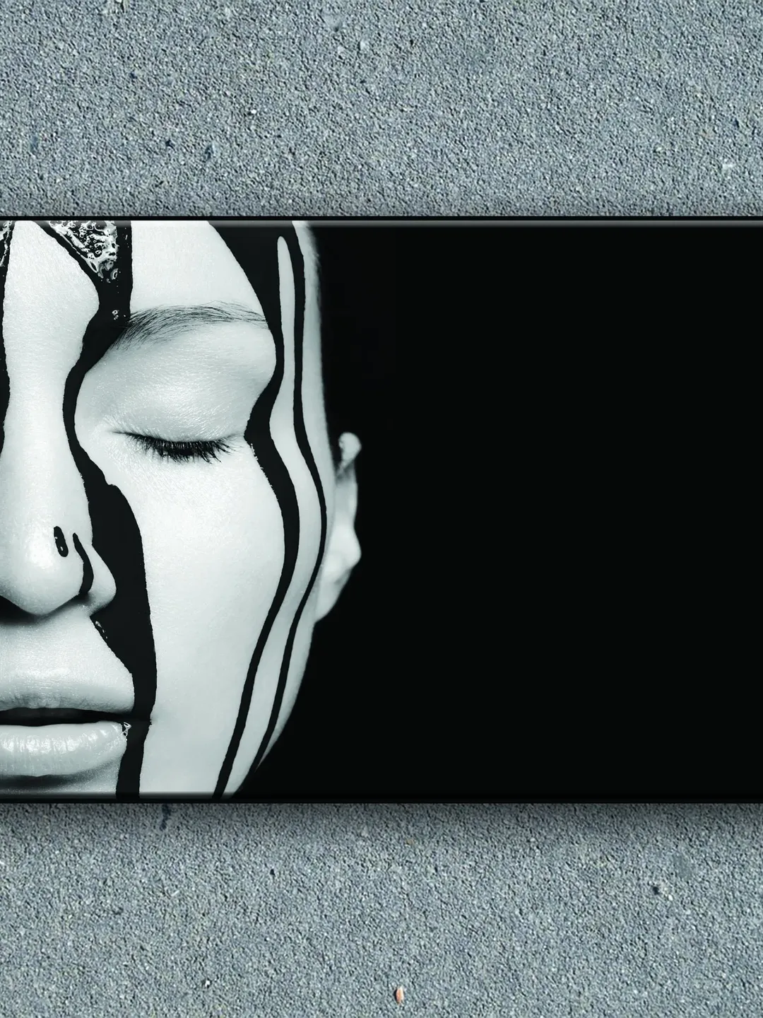 Woman painting Print on Canvas , Floating Frame Option, Modern Wall Art, Extra Large Canvas Wall Art