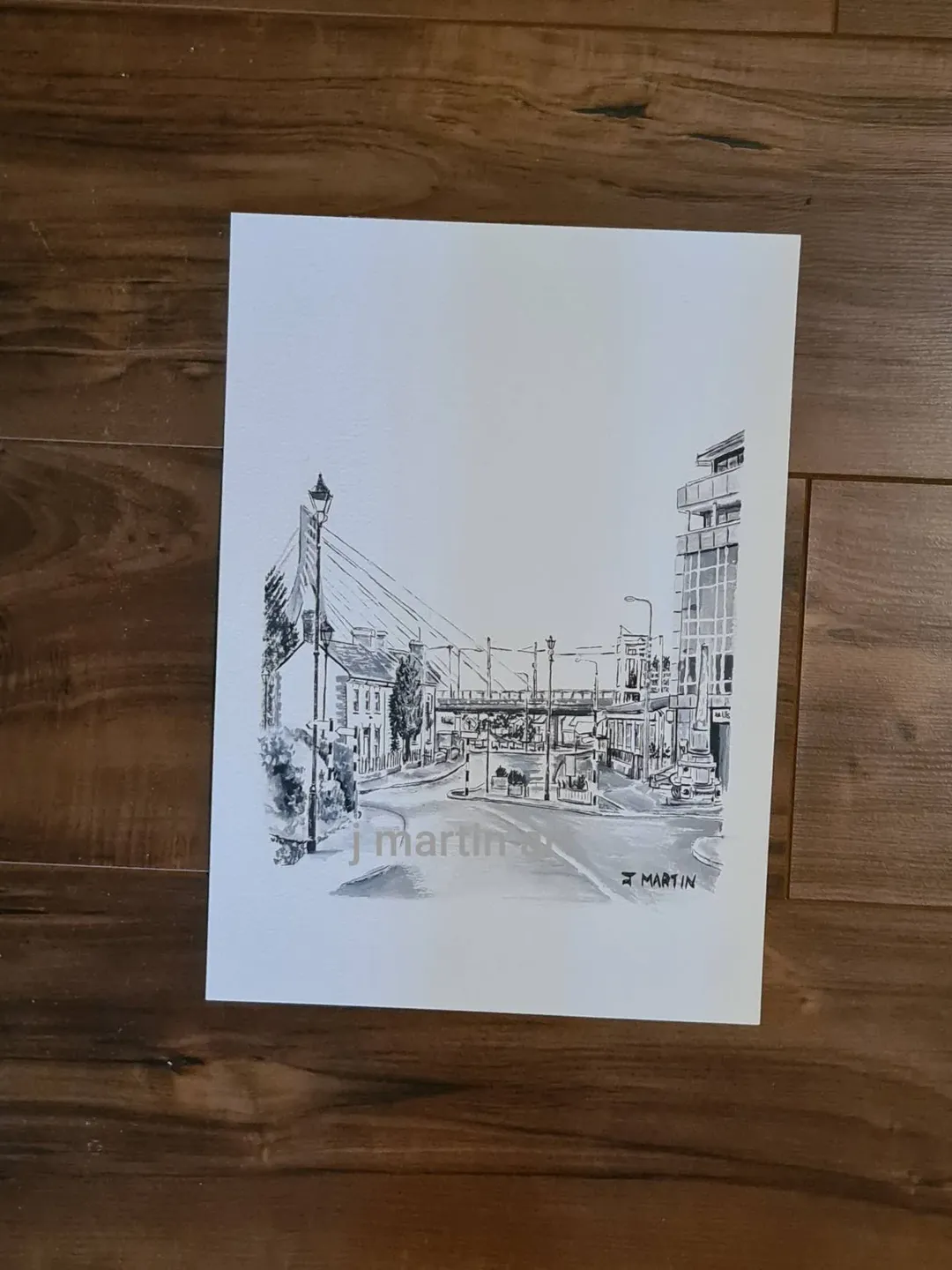 Dundrum picture, Dundrum Sketch, Dundrum Drawings, Dundrum Crossroads, Dundrum Village, unframed, unmounted