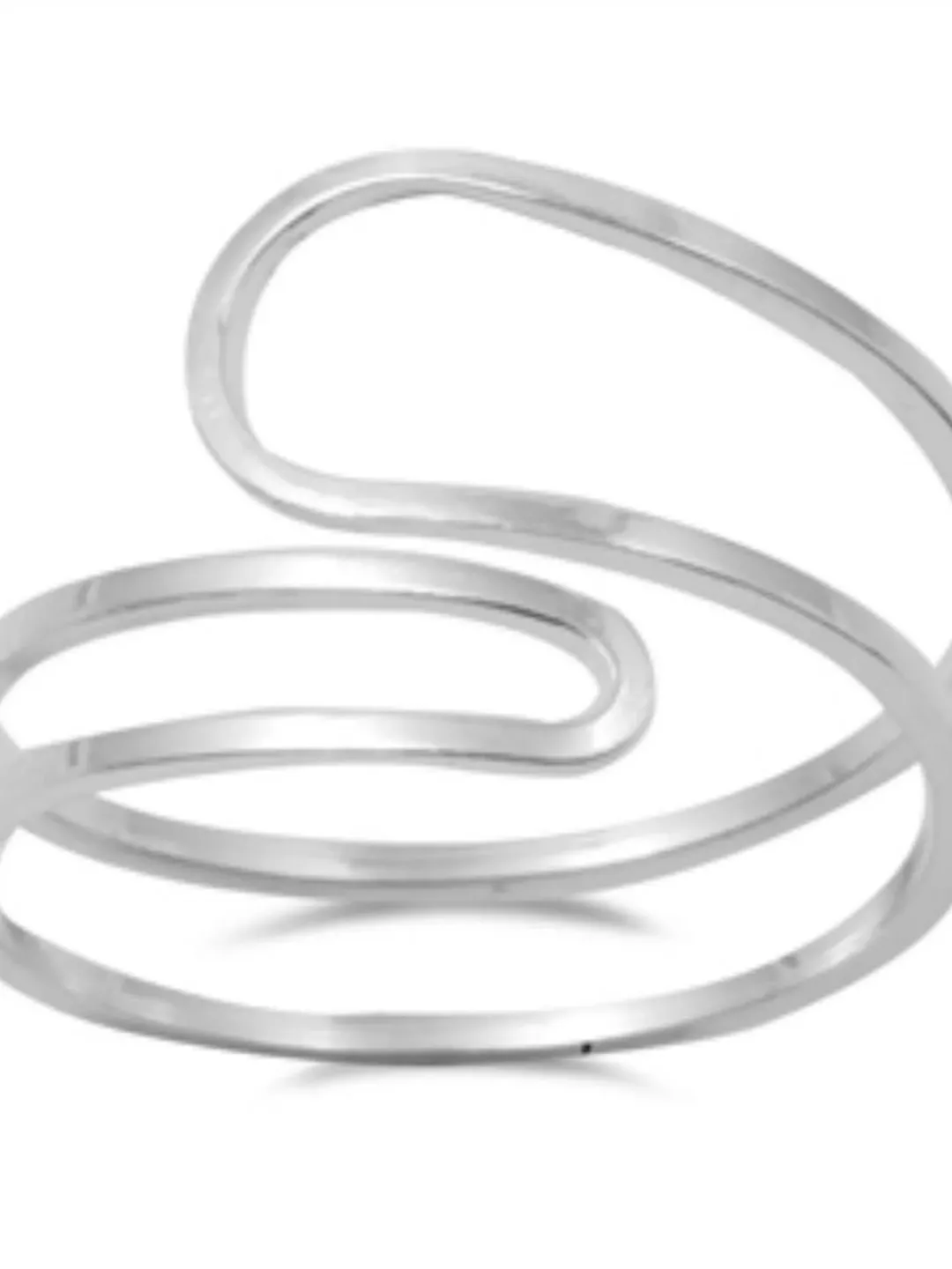 Thumb Ring Sterling Silver Thumb Ring Plain Band Double Loop Ring Wrap Ring .925 Simple Ring For Women Size 5 to 10