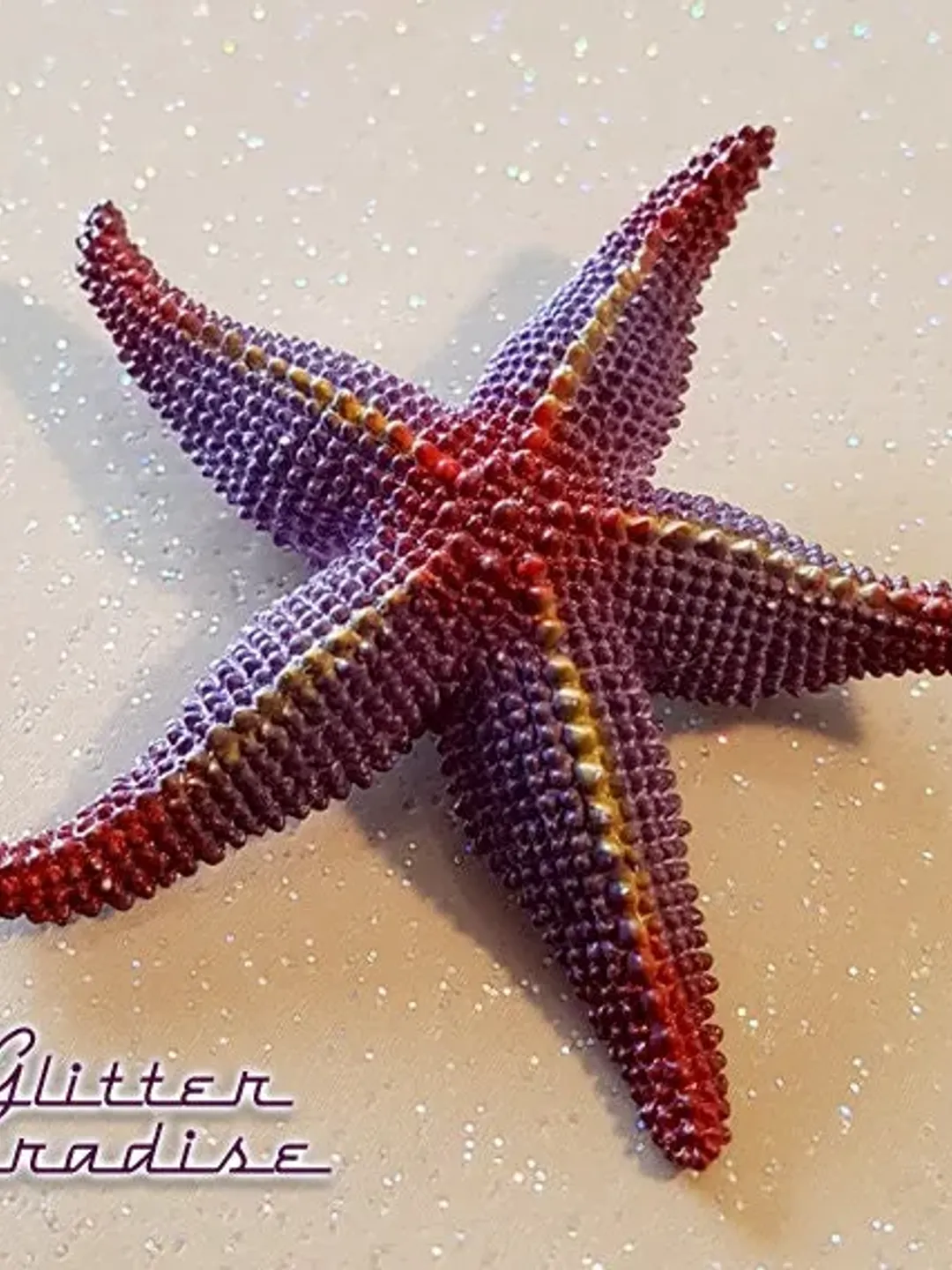 Starfish - Brooch - Sealife Ornament - Mermaid Jewelry - Starfish Jewelry - Retro Beach Jewelry - Starfish Brooch - Glitter Paradise®