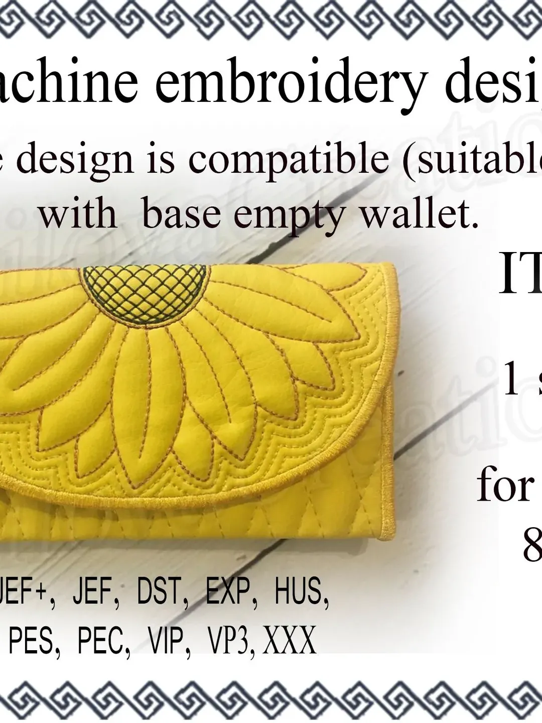 flower Wallet Machine embroidery designs. In the Hoop purse Clutch little bag embroidery designs. trapunto Case Embroidery Design