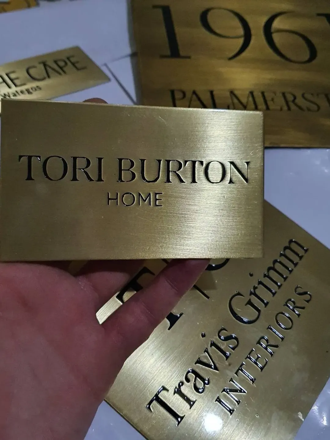 Brushed Brass Plaque Sign - Engraved Cast Brass Sign - Custom Plaque Brass Sign