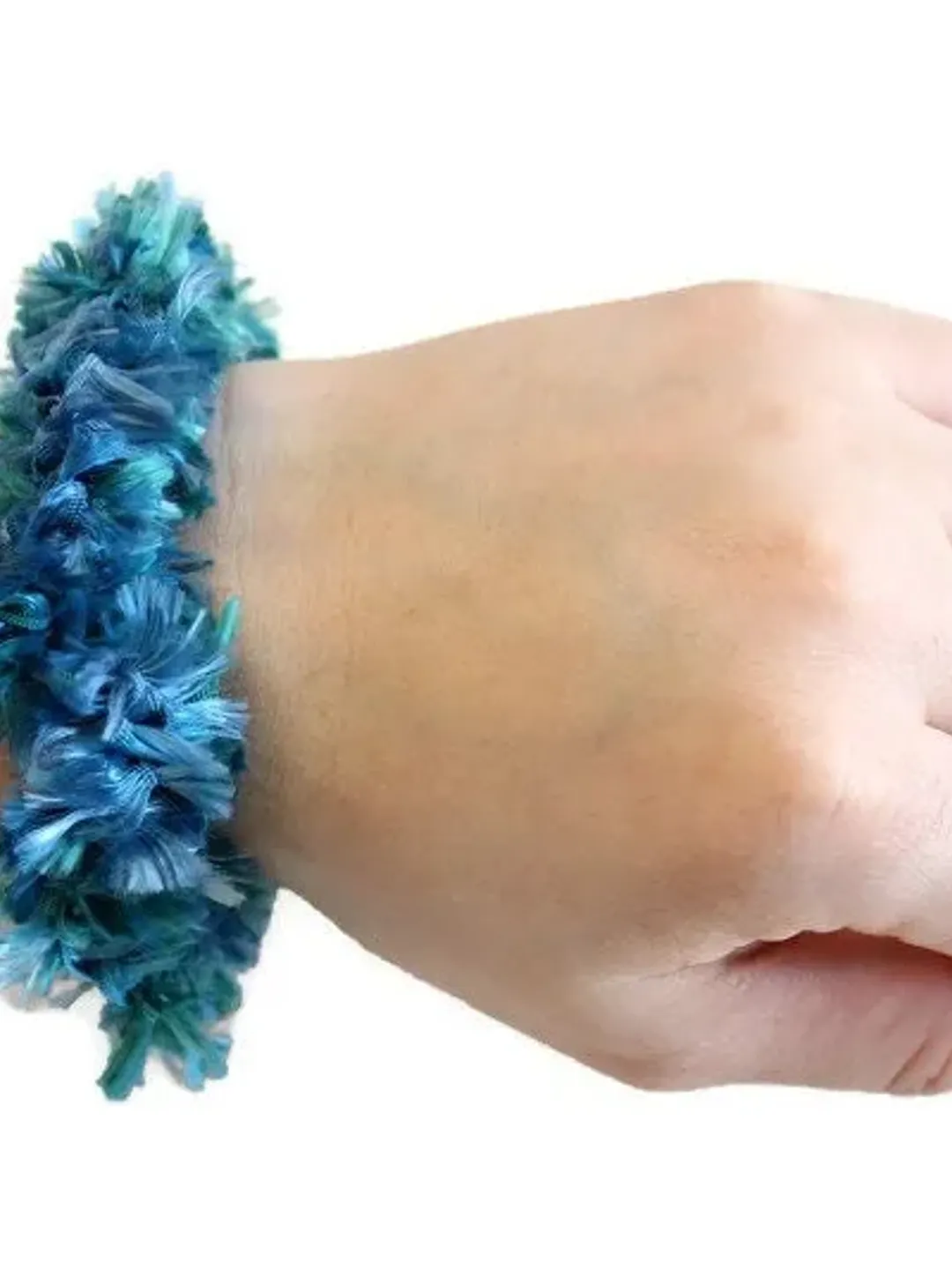 Crochet Yarn Scrunchie, Feathery Top Knot Scrunchy, Bridesmaid Proposal, Hair Ribbons and Accessories, Mother's Day Gift for Her, Super Soft