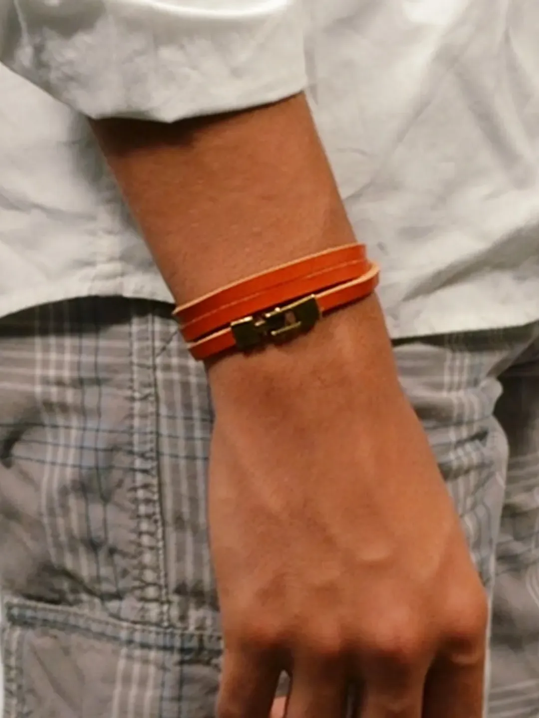 Leather Wrapped Bracelet, Triple Wrap Leather Bracelet, Men Women Leather Bracelet, Bronze Jewelry, Unisex Bracelet Leather, Gifts for him