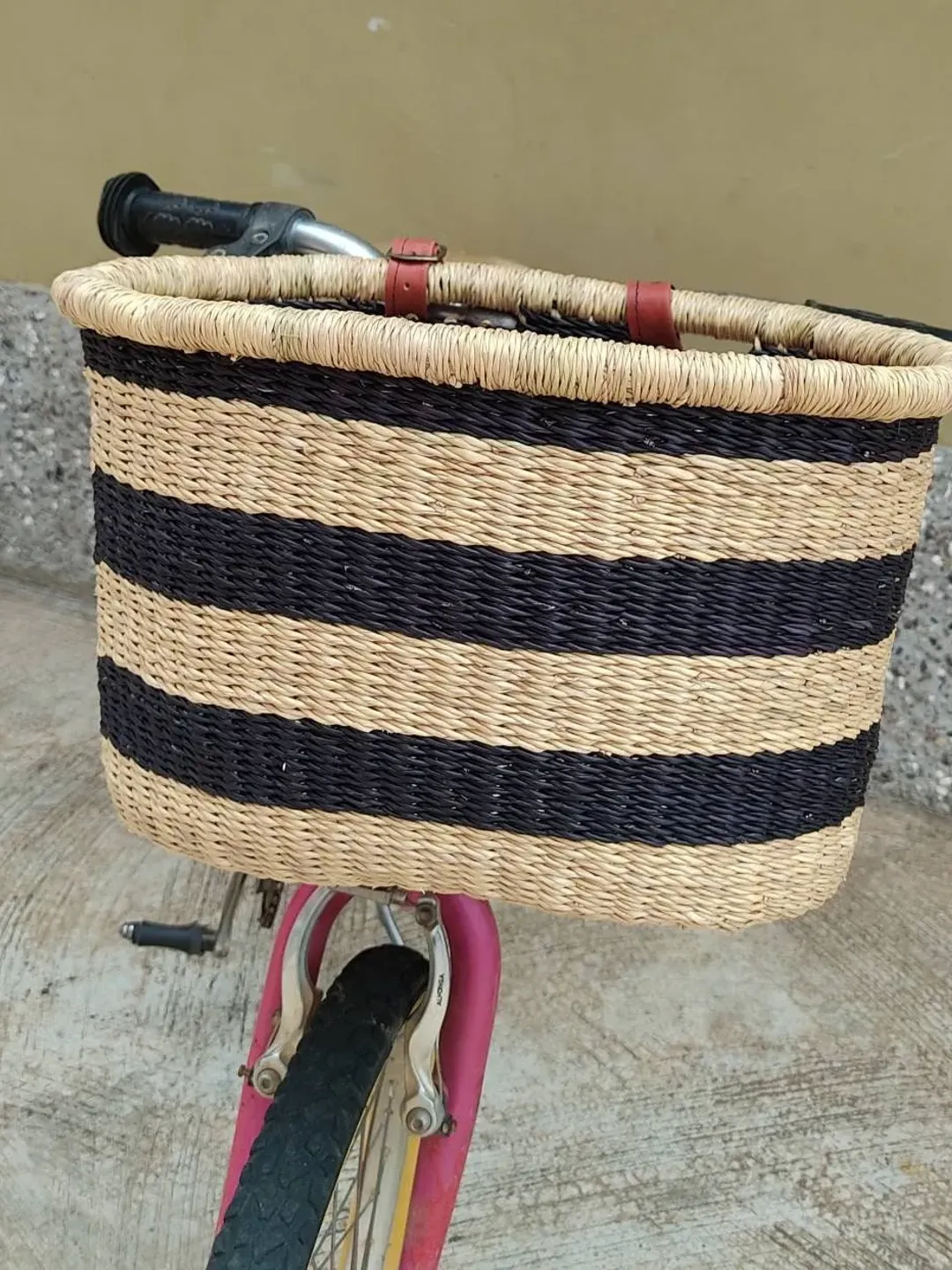 Bike Basket | Market Basket | Bike Pannier | Bike Basket Bag | Shopping Basket | Ghana Woven Basket