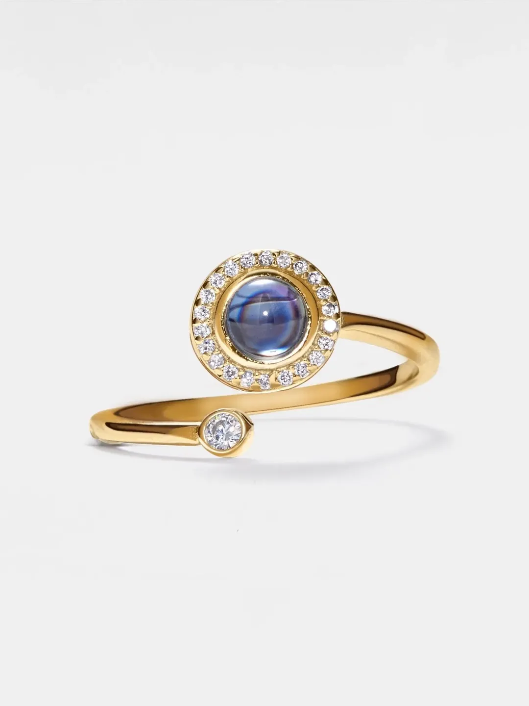 PERIMADE Custom Photo Projection Ring • Personalized Picture Inside Halo Ring • Sterling Silver Keepsake Jewelry • Trendy Best Friend Gift