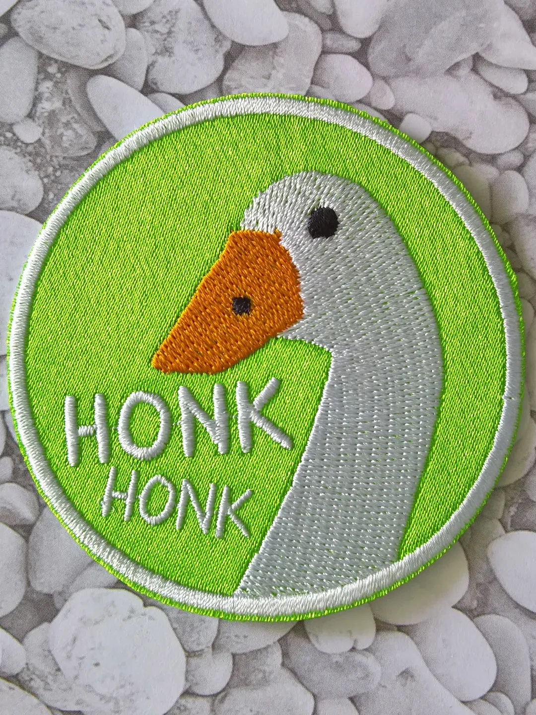 Goose patch Honk patch Sew on or Hook and Loop Meme Patch Green