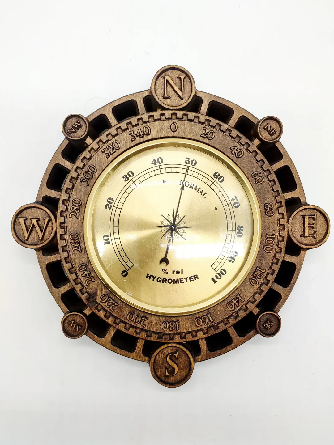 Barometer Hygrometer Thermometer, Weather Station; Wooden wall decor ...