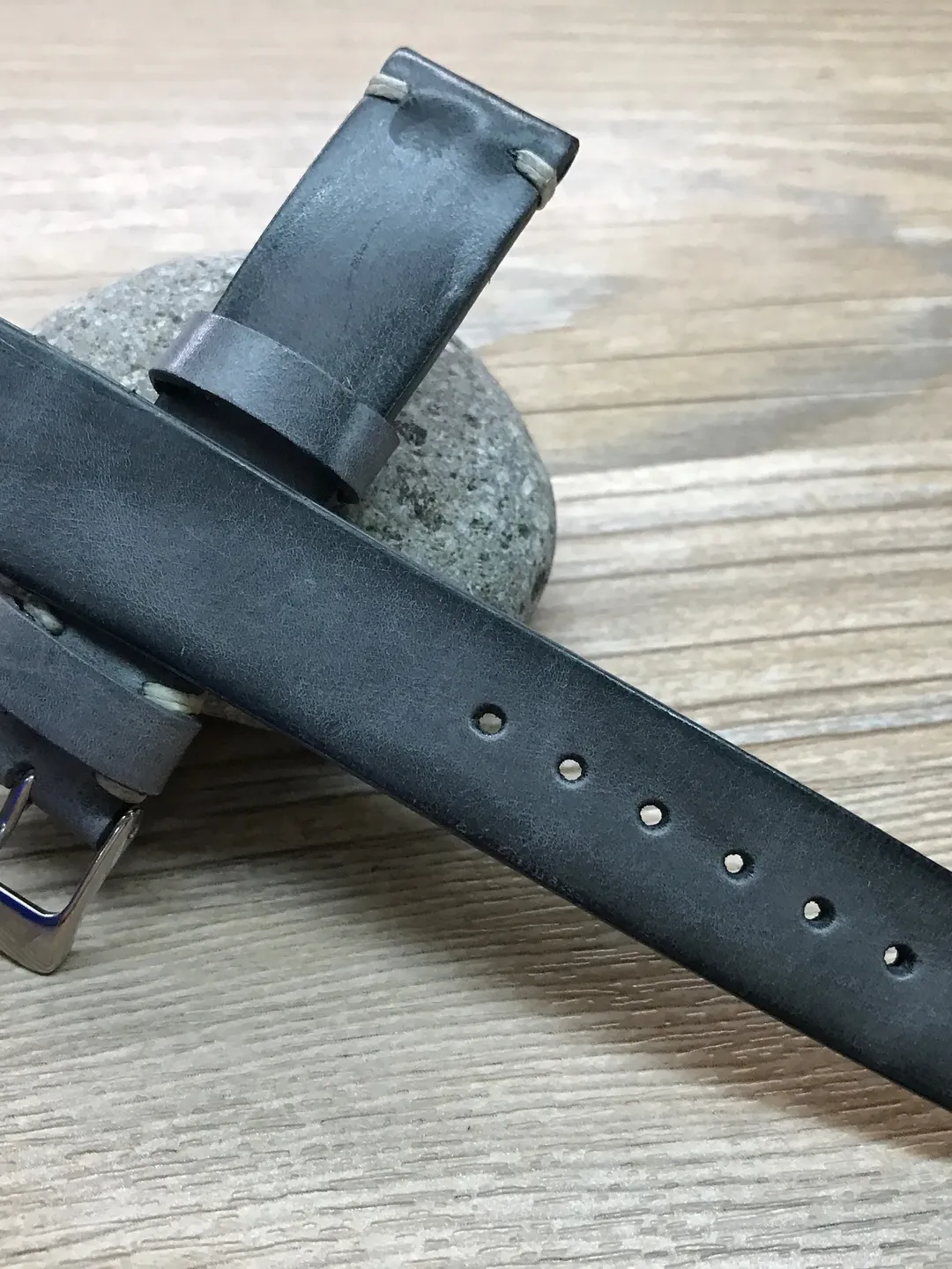 Leather Watch Strap, Leather Watch Band, Dark grey watch strap, Vintage watch band, 18mm/19mm/20mm lug watch band, FREE SHIPPING