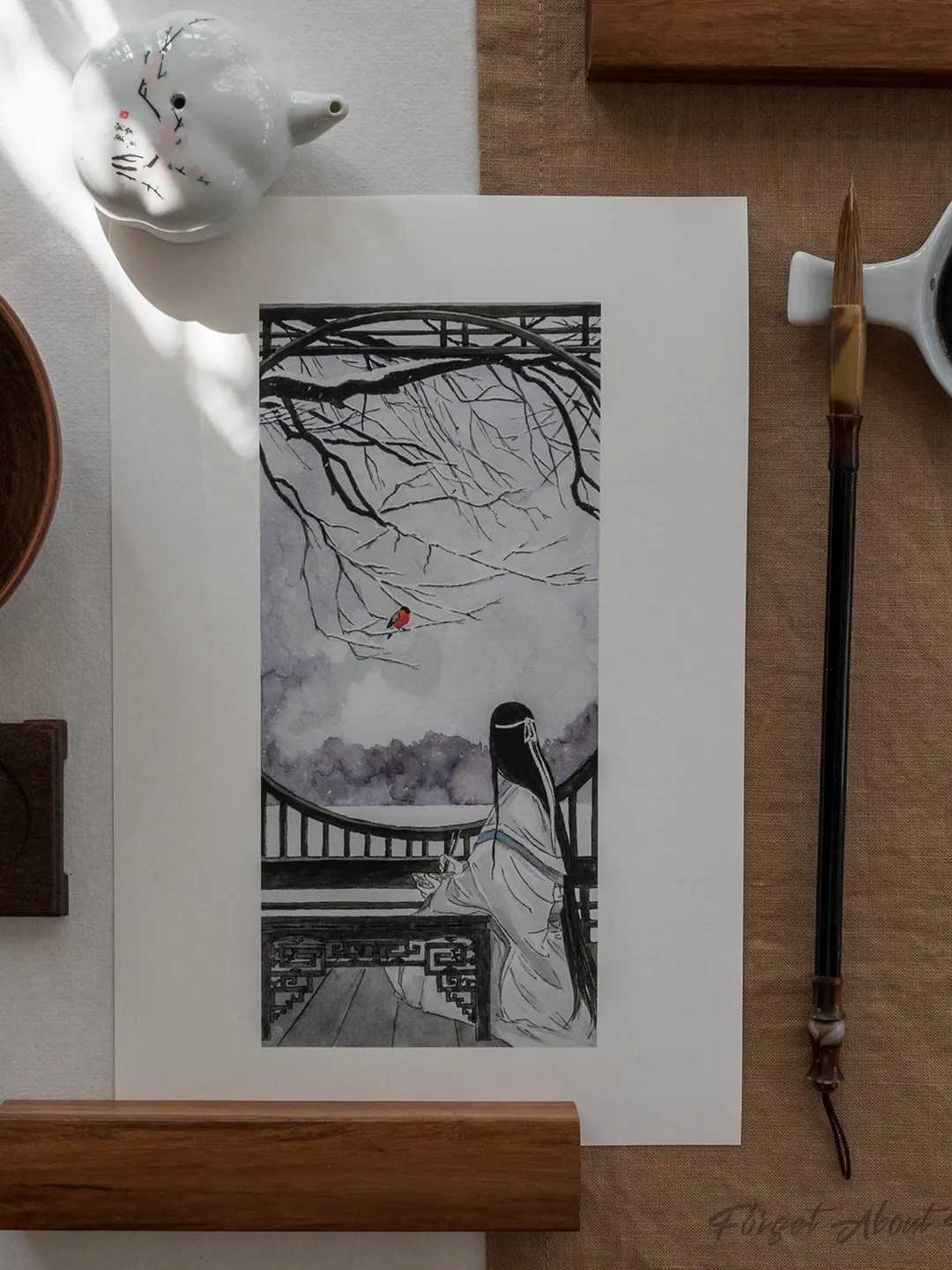 Art Print Calling my own name inspired by Mo Dao Zu Shi / A4 / Forget About Regrets / Lan Wangji / Wei Wuxian