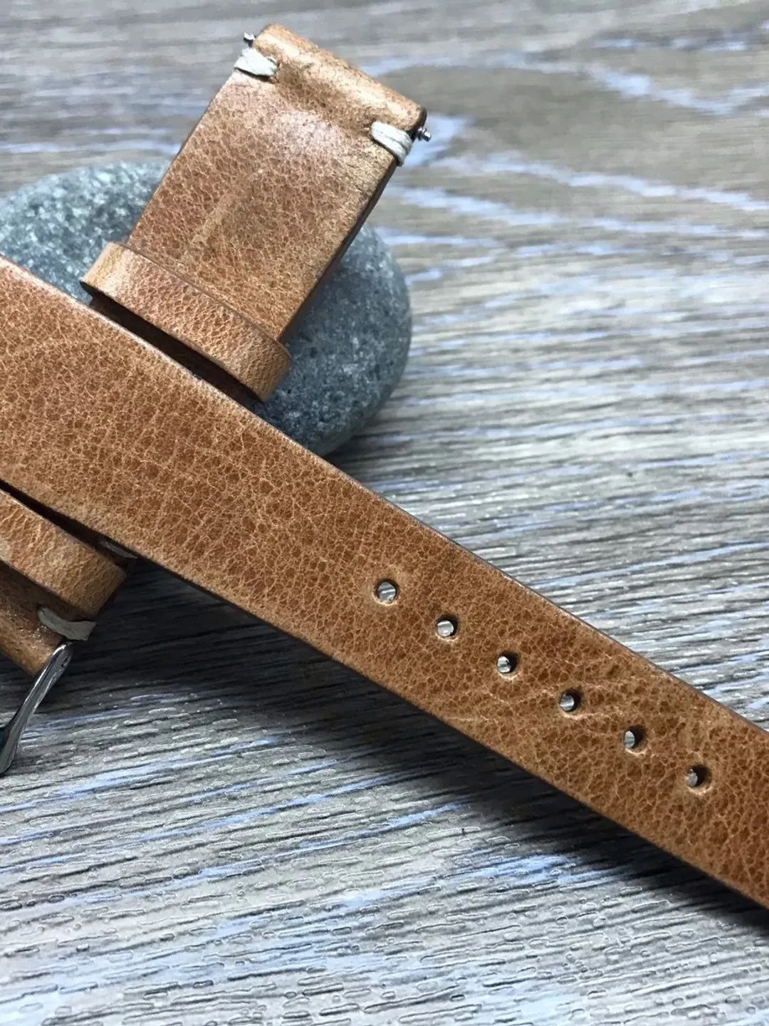 Leather watch straps 20mm, Genuine Leather Watch Band 19mm in Light Brown, Vintage watch strap 18mm watch strap, Gift Ideas for Husband