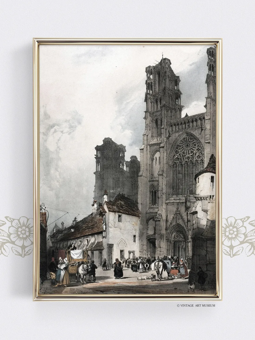 Paris Architecture Vintage Print, European French Decor, Printable Wall Art | 134