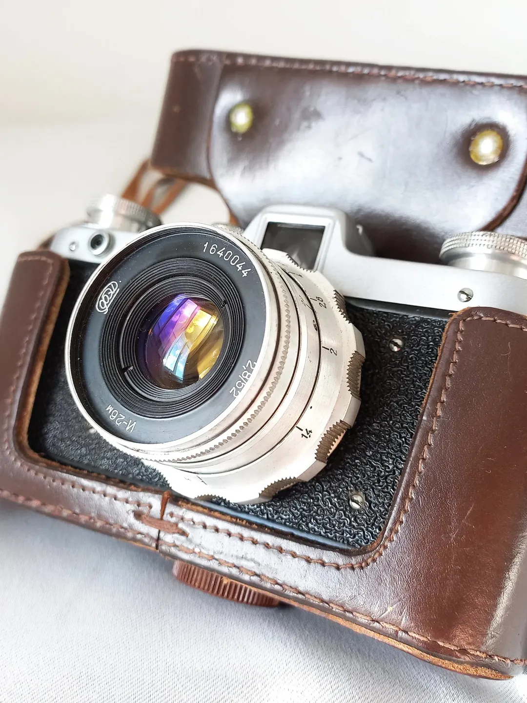 Camera Zarya Rare Vintage Camera from the USSR of the 60s Lens Industar 26m in Leather Case