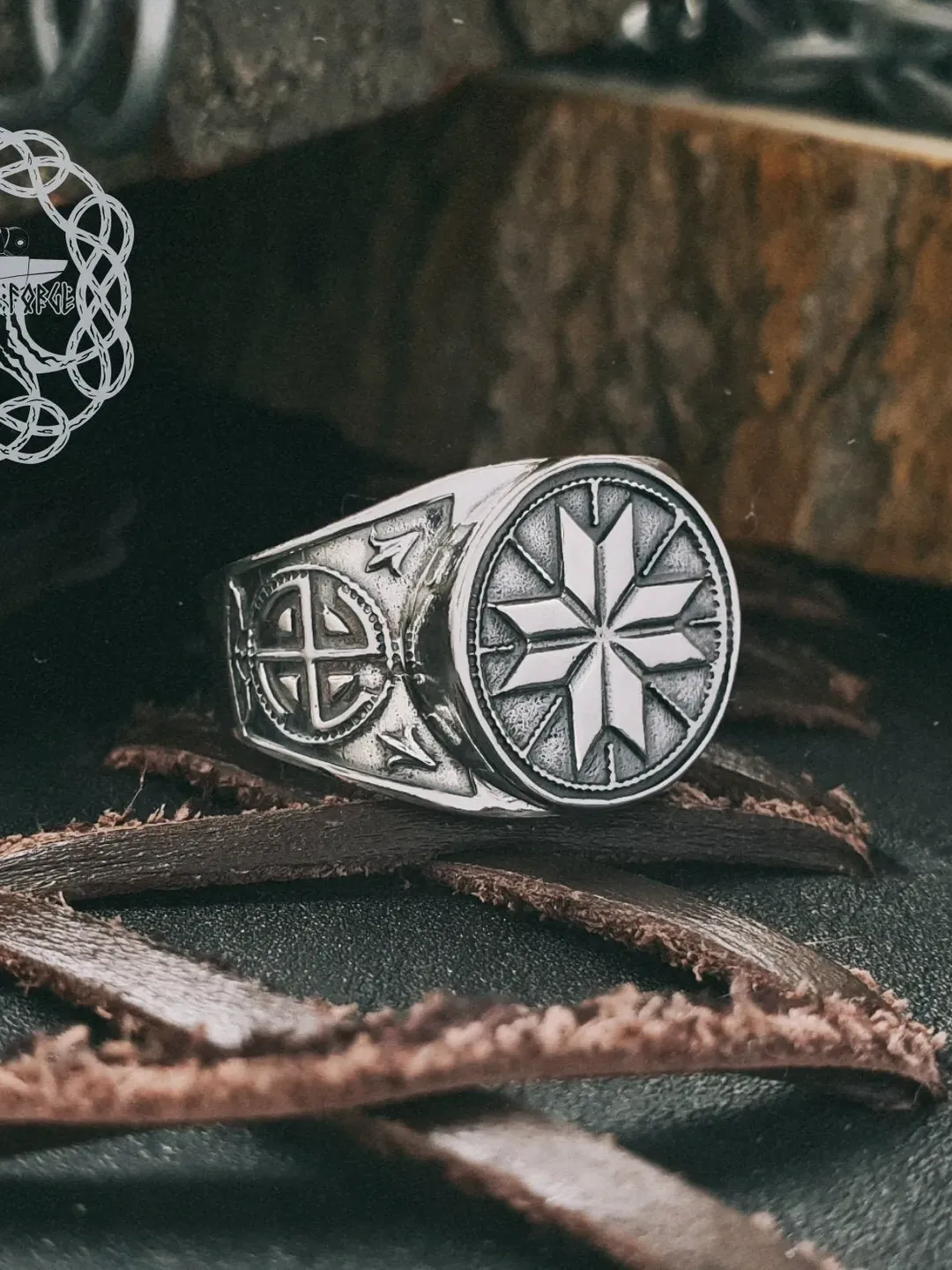 Alatyr Ring Sterling Silver Ring, Slavic Ring, Slavic Protection Ring, Symbol of Life Pagan, Slavic Jewelry, Viking ring