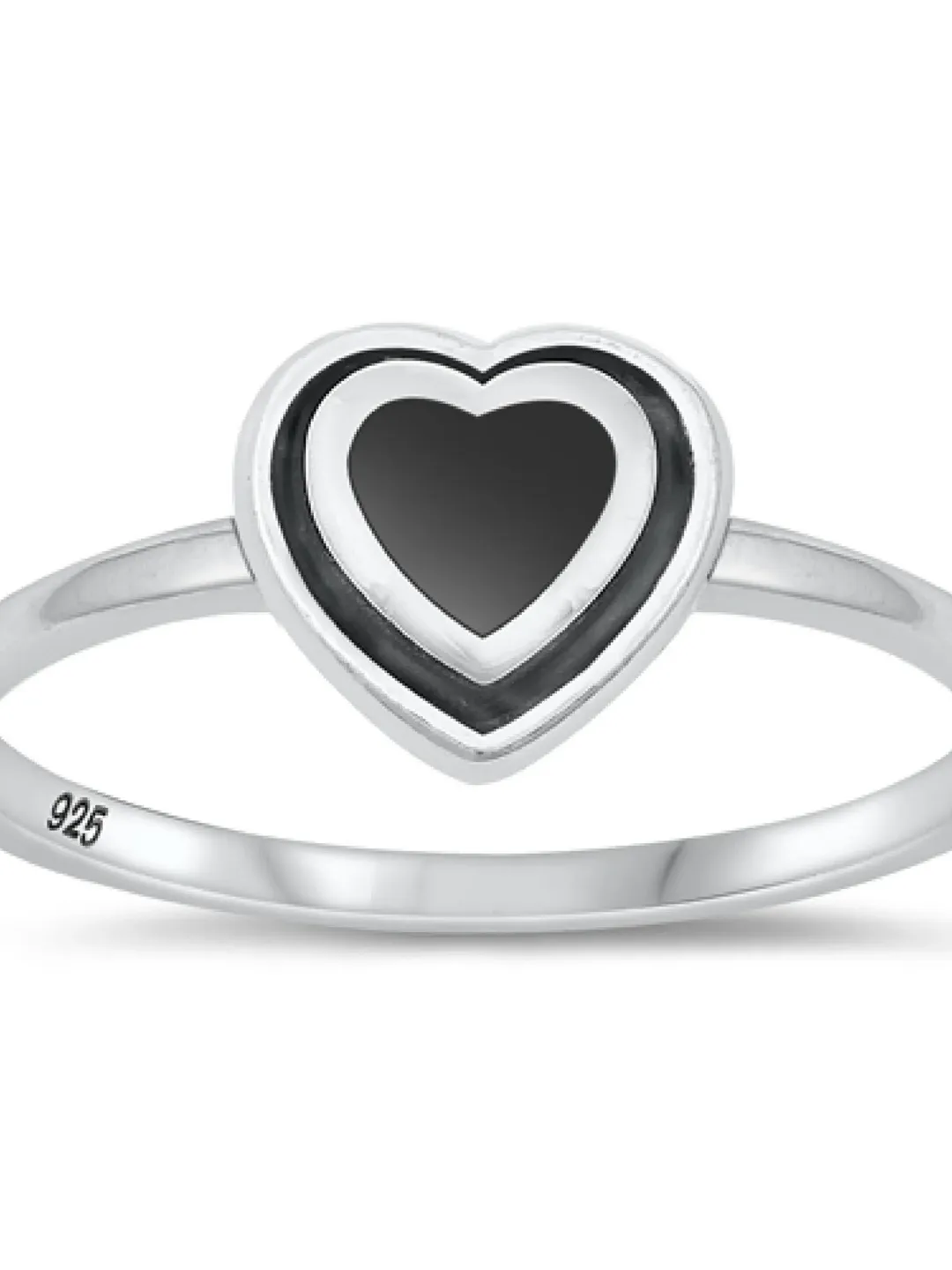 Black Onyx Heart Toe Ring Size 4 and 5
