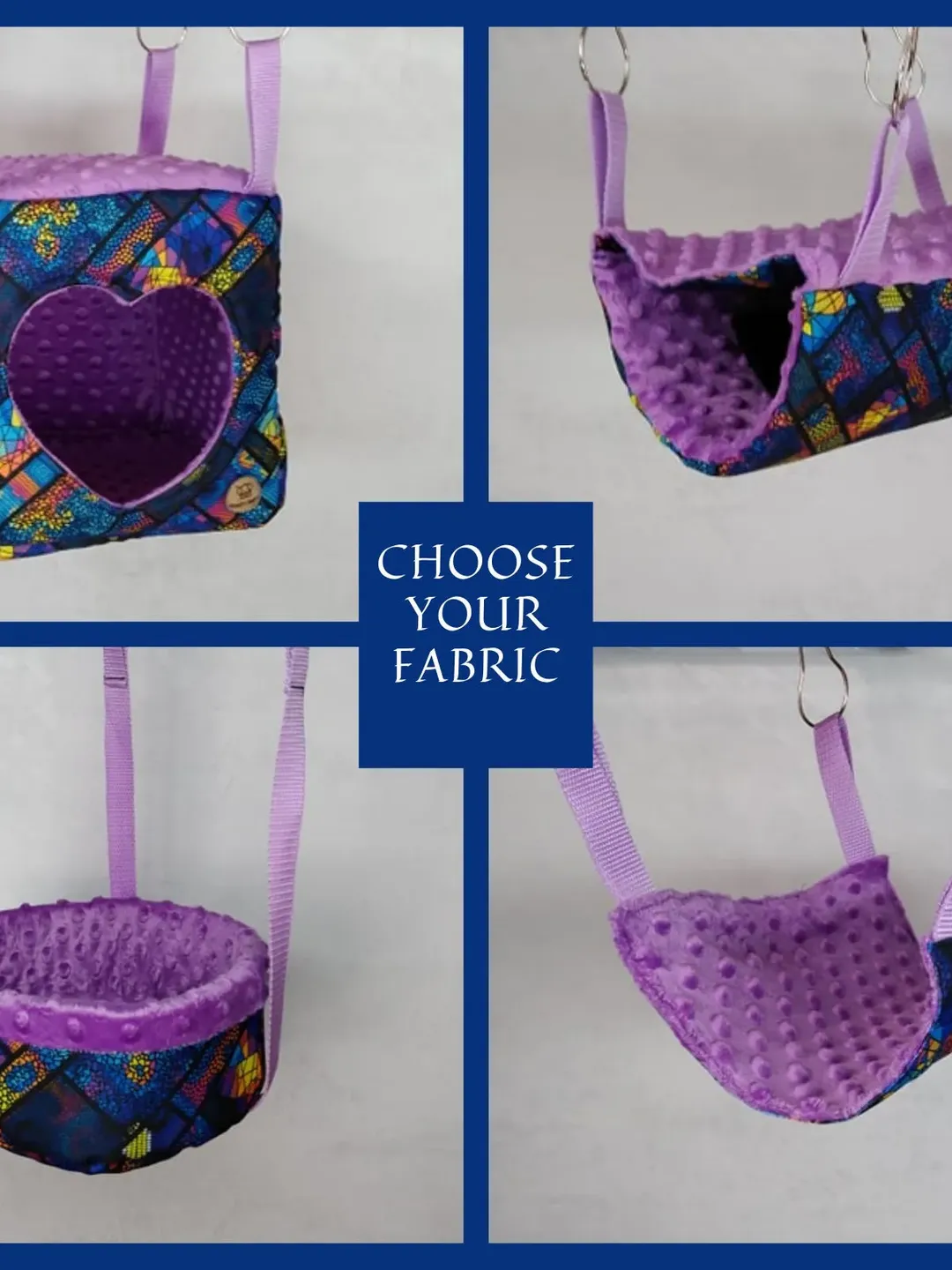 Rat hammock set, chinchilla hammock set,  ferret hammock set, set of hammocks for small animals, rat cage accessories