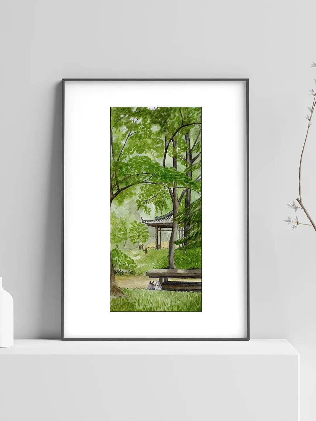 Art Print Old Friends inspired by Mo Dao Zu Shi / A4 / Forget About Regrets / Lan Wangji / Wei Wuxian / rabbits