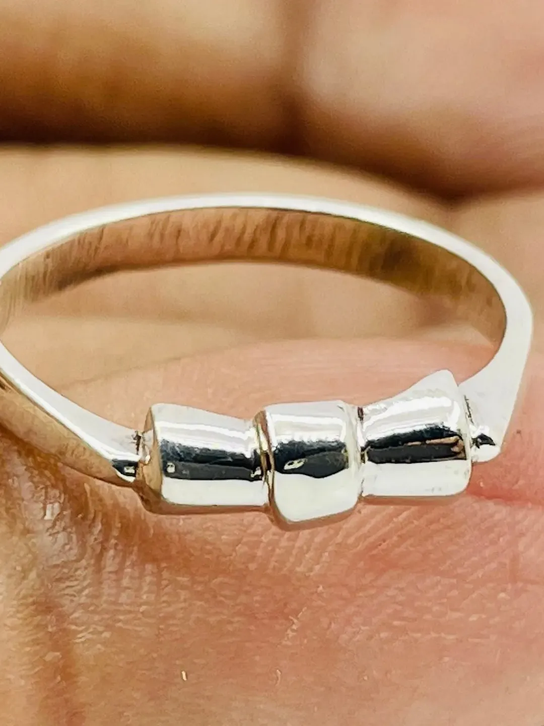 Solid Bow Design Ring, Sterling Silver Ring, Unisex Jewelry, Handmade Ring, Bohemian Ring, Gypsy Ring, Vintage Ring, Boho Jewelry,Party Ring