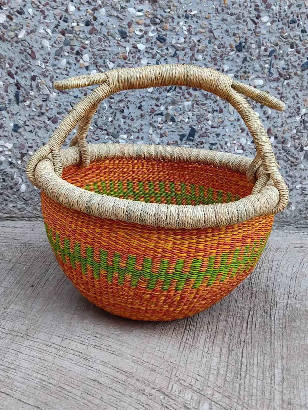 Medium storage Basket | Market Basket| Baby gift basket | Bolga market basket | Birthday Gift Basket | Ghana Basket| African Basket