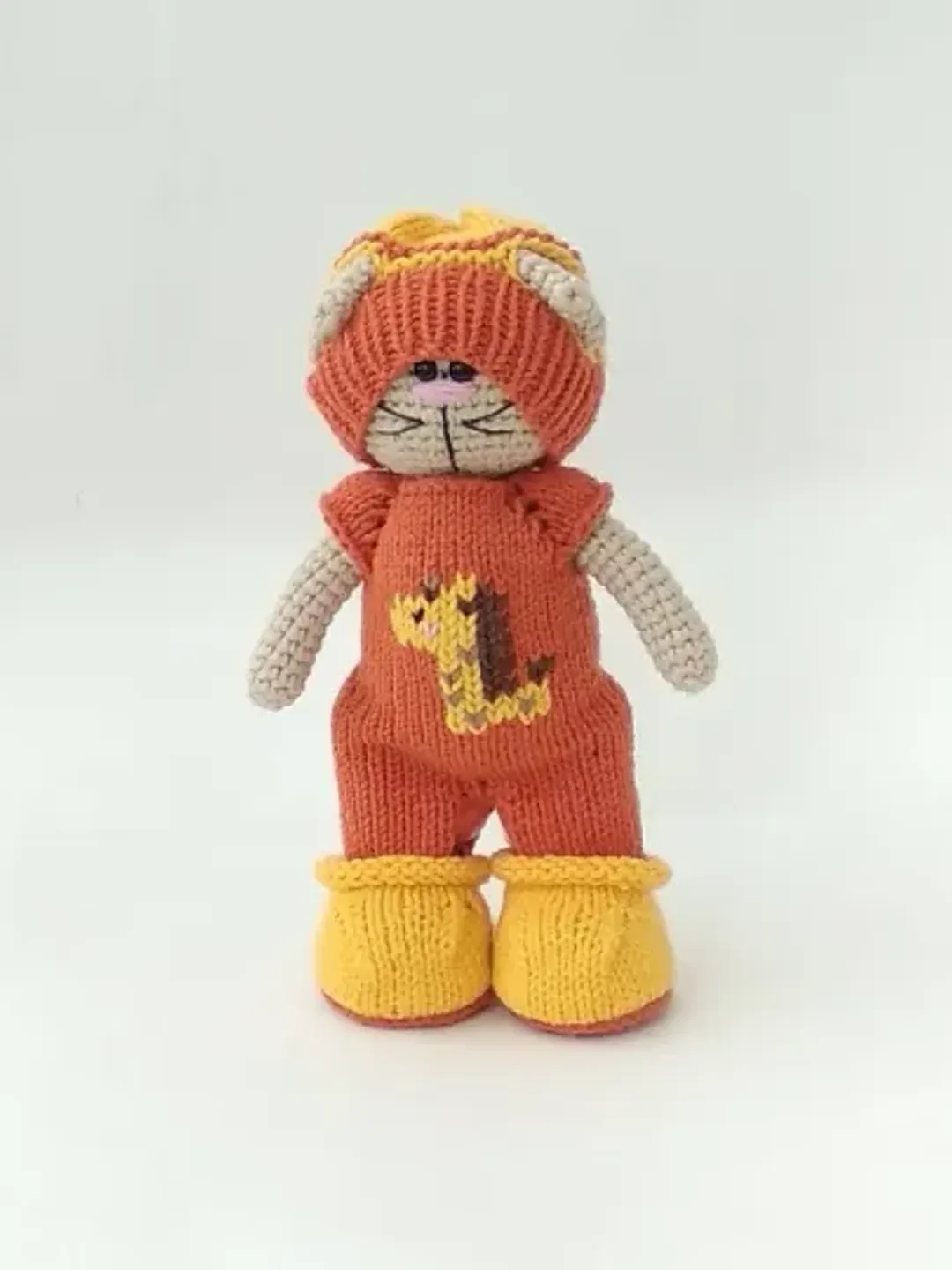 stuffed cat doll in clothes, amigurumi cat, Crochet cat toys, amigurumi kitty, Stuffed animal toy, stuffed cat toy