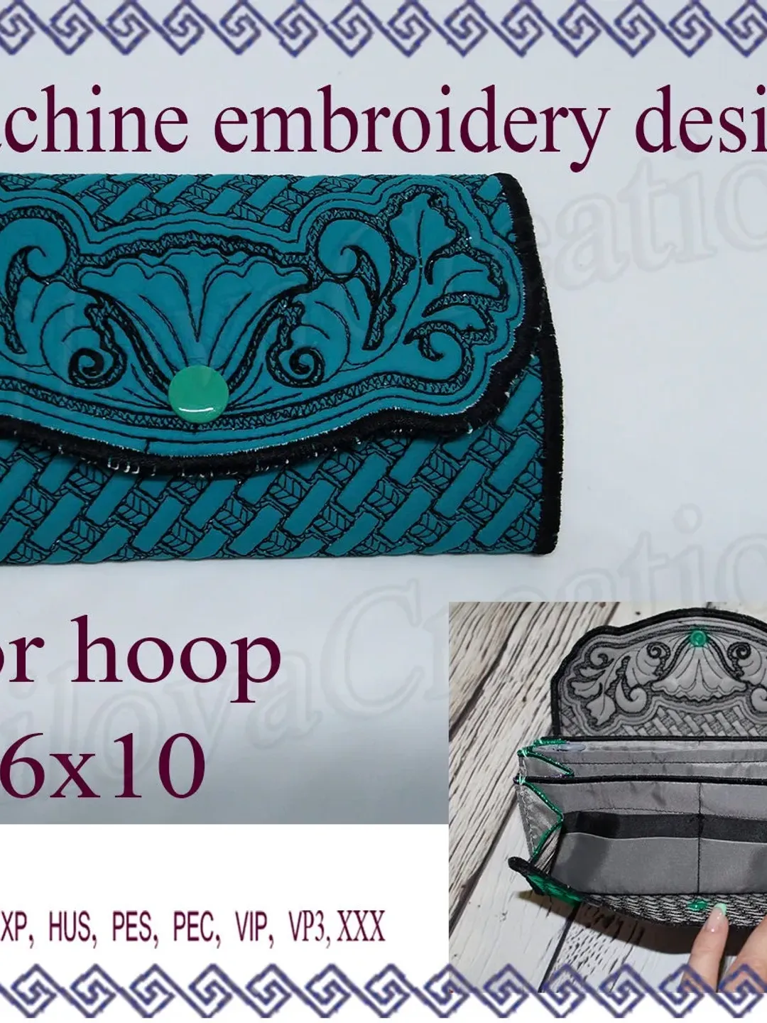 Wallet Machine embroidery designs. In the Hoop purse, phone case, Clutch little bag embroidery designs. trapunto Case Embroidery Design