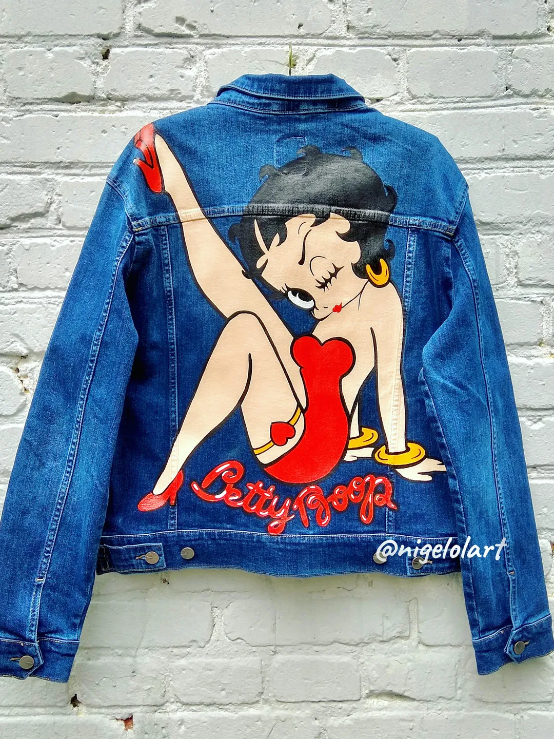 Selena Quintanilla Jean jacket, Pop art jacket, painted denim