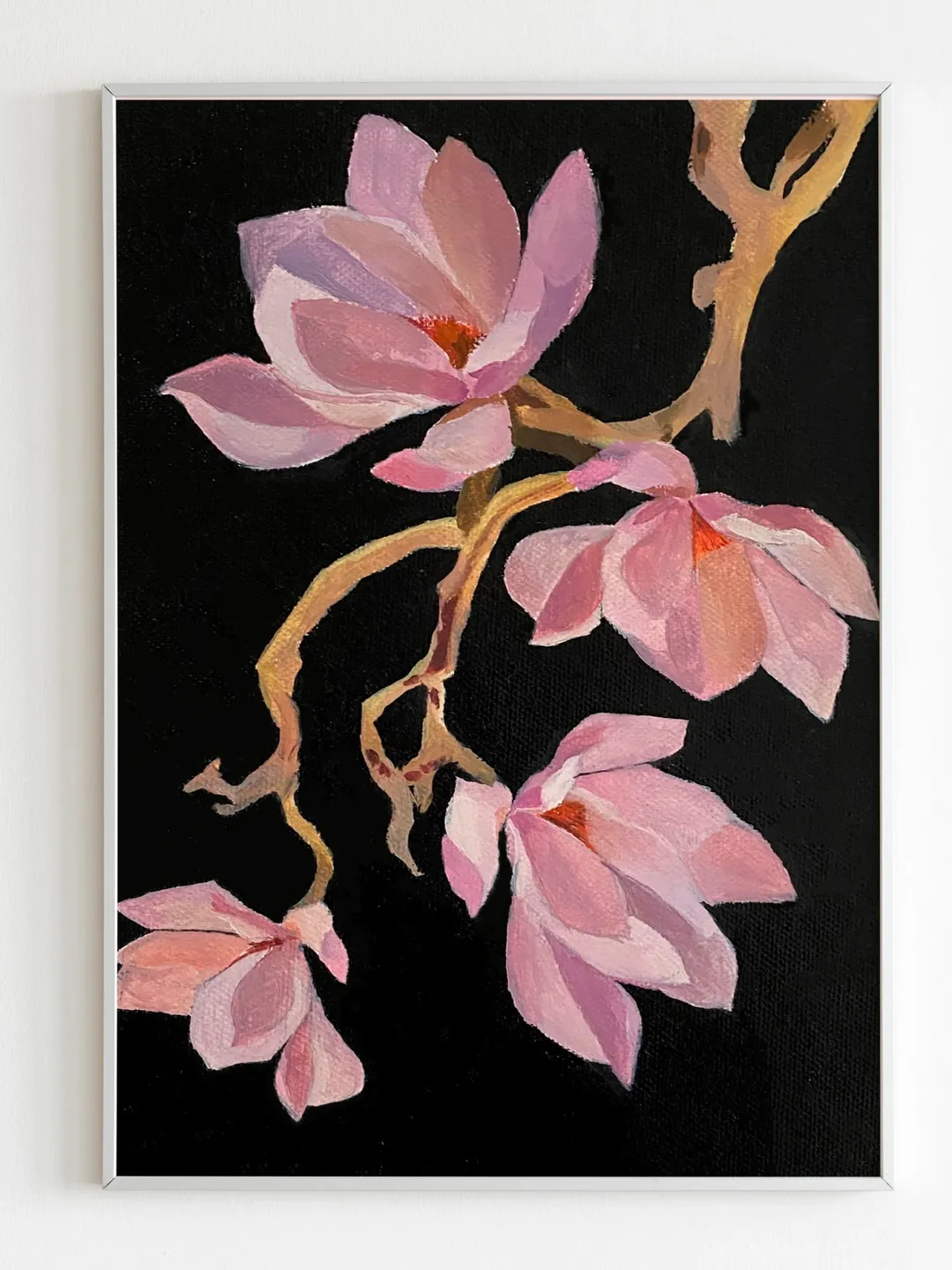 Magnolia original painting flower wall art oil painting gift art home decor