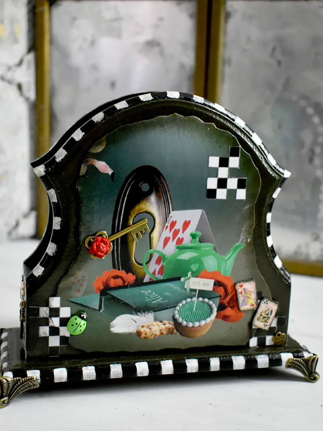 Handmade Napkin Holder for Square Napkins ALICE napkin Stand