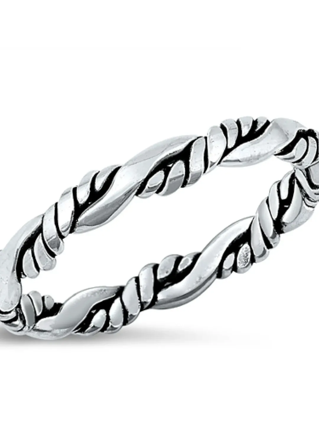 Sterling Silver braid thumb ring, silver stacking ring, Braid twist silver ring Unisex