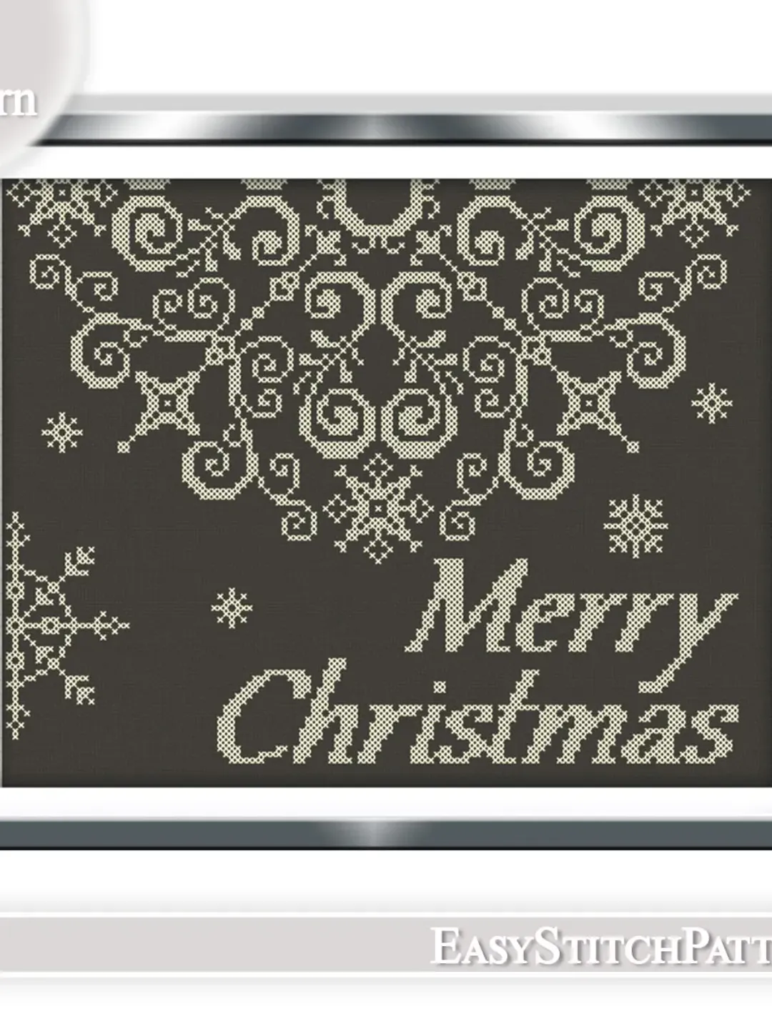 Snowflake cross stitch pattern. Christmas cross stitch pattern. Winter. Merry Christmas. Easy.
