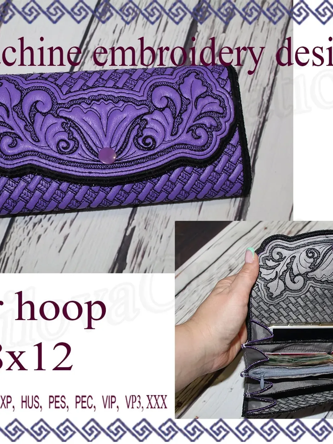Wallet Machine embroidery designs. In the Hoop purse, phone case, Clutch little bag embroidery designs. trapunto Case Embroidery Design