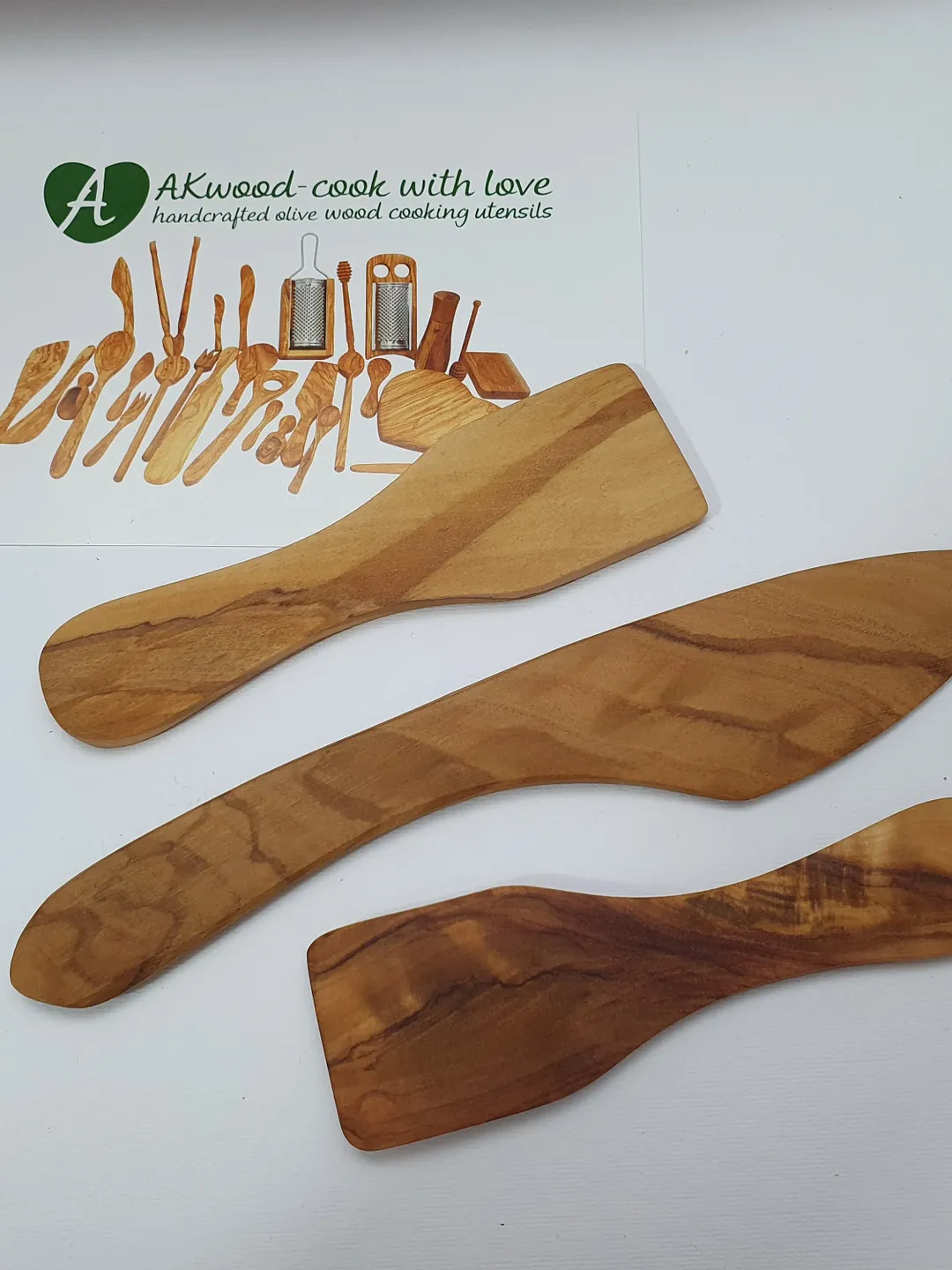 Olive-Wood Cheese Knife + 2  Wooden Raclette Spatula, Kitchen utensils set, Handcrafted gifts. What you see is what you get #Z04