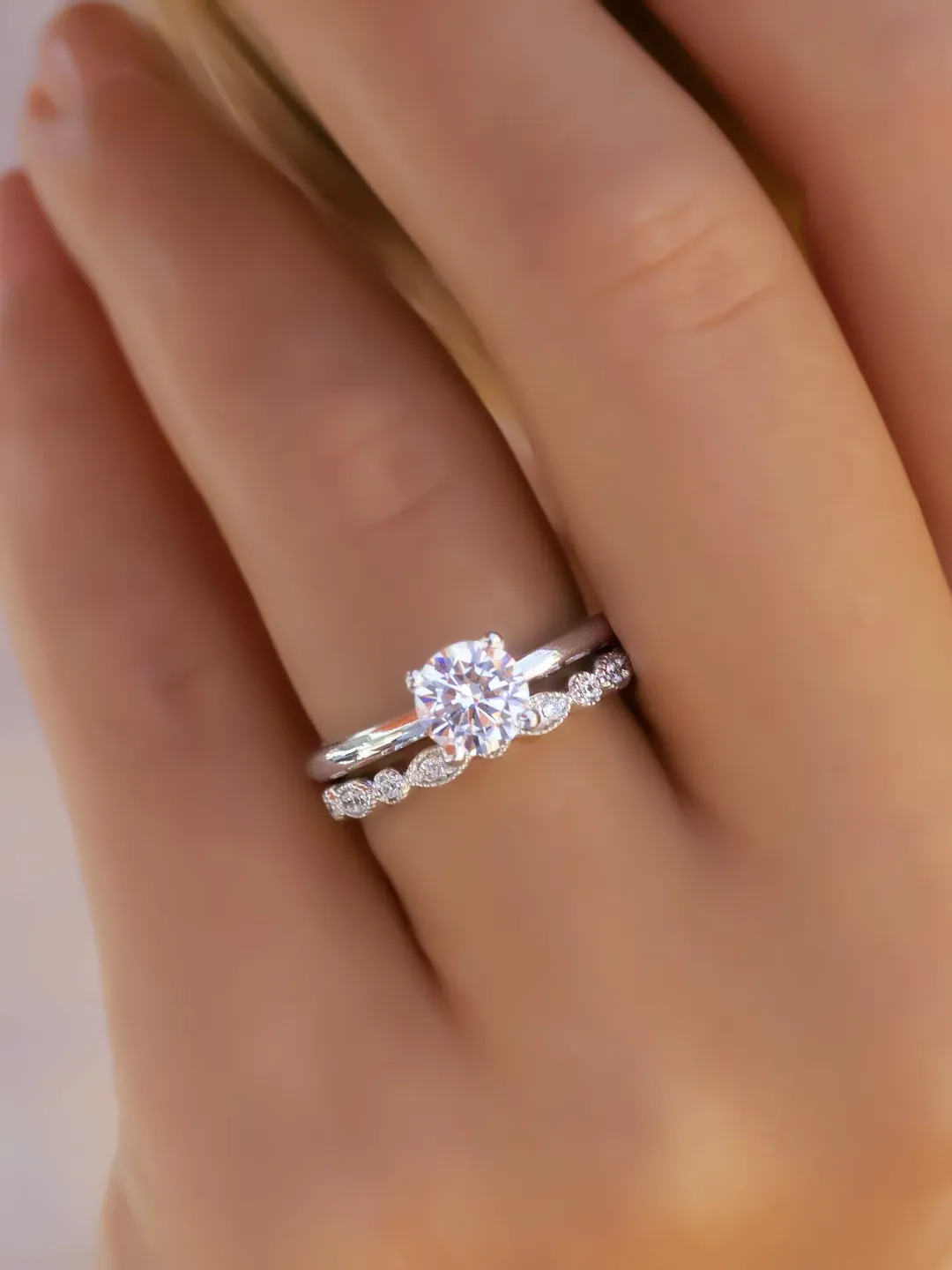 ROUND CUT RING | Round Cut Moissanite Diamond Ring Band | 1.5 Ct Diamond Wedding Ring | Gift For Wedding | Handmade Solitaire 14k Gold Ring