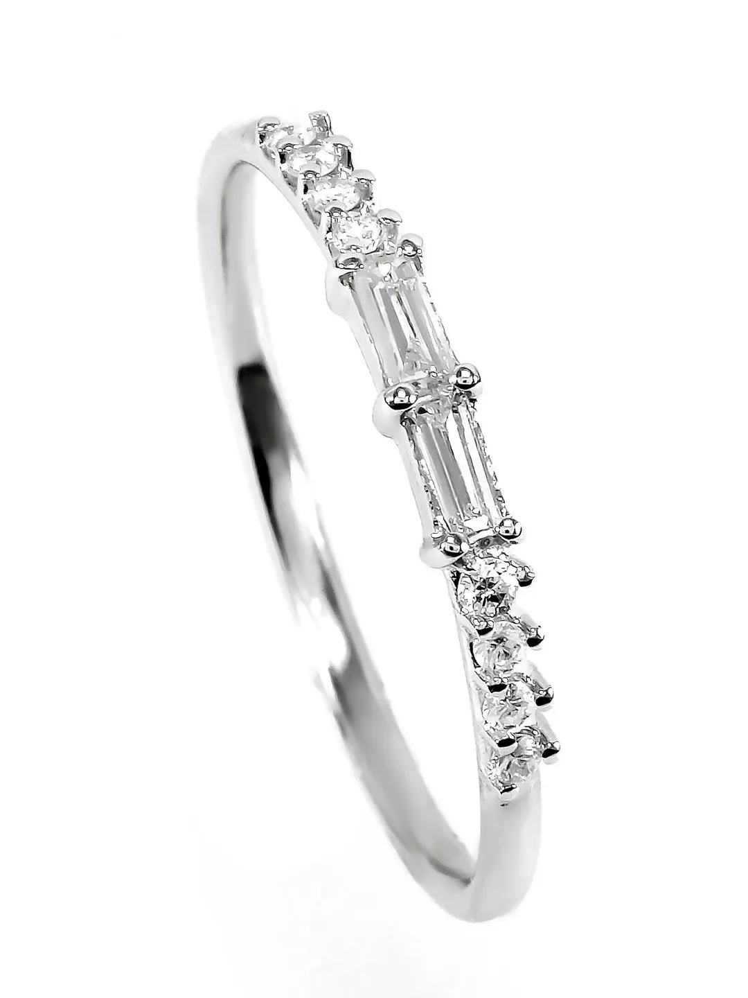 14K Gold Diamond 0,39 Ct G VS Baguette Women Ring, Minimalistic, Stylish, Trendy, Gift for Her, Anniversary, Valentines,Dainty