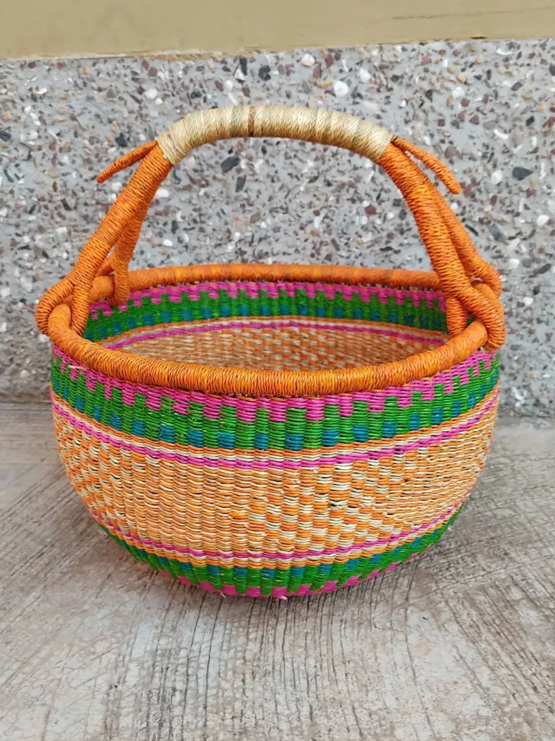 Bolga Market Basket |African basket |Market  basket |Picnic basket |Fruit basket |Bolga basket | Straw bag |Antique baskets