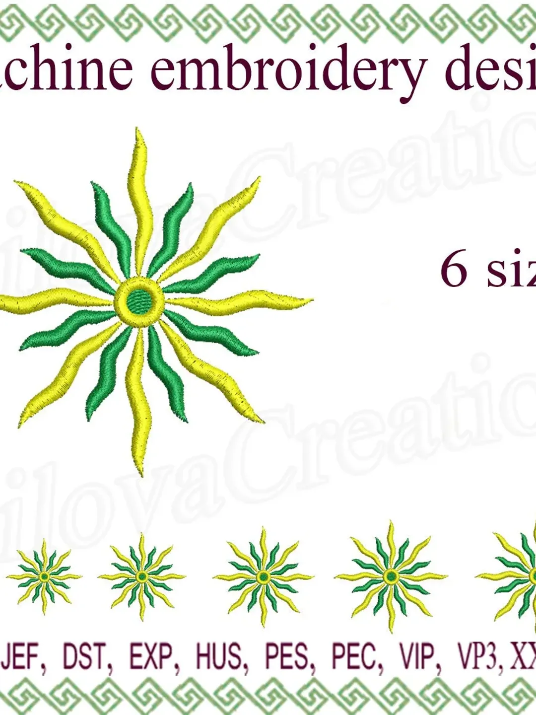 Flower embroidery designs. Daisy machine embroidery design. Flower Mini Embroidery Design. Flower border  Digital designs.  Floral designs