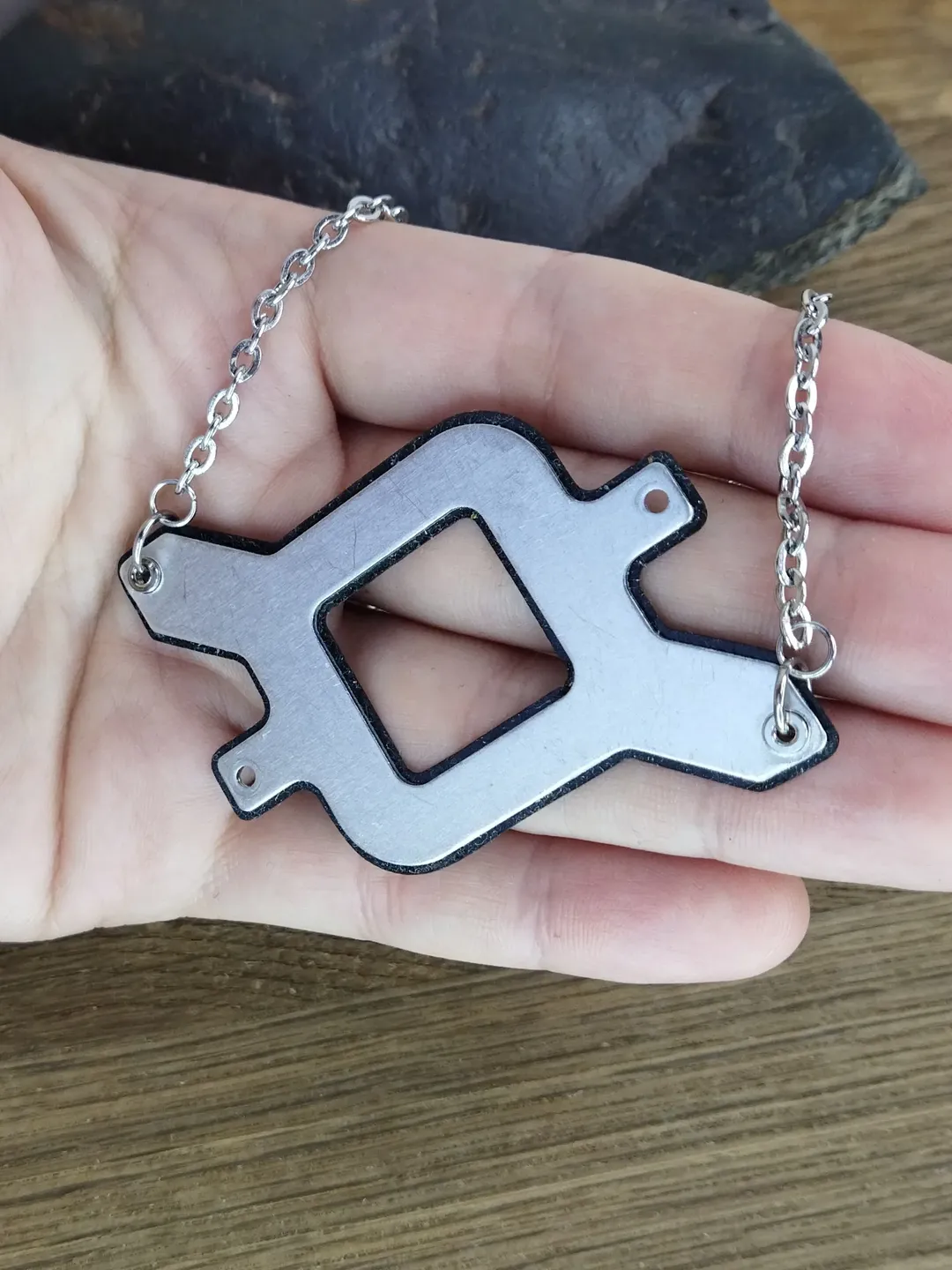 Cyberpunk necklace repurposed Sci-fi necklace unisex Futuristic choker recycled