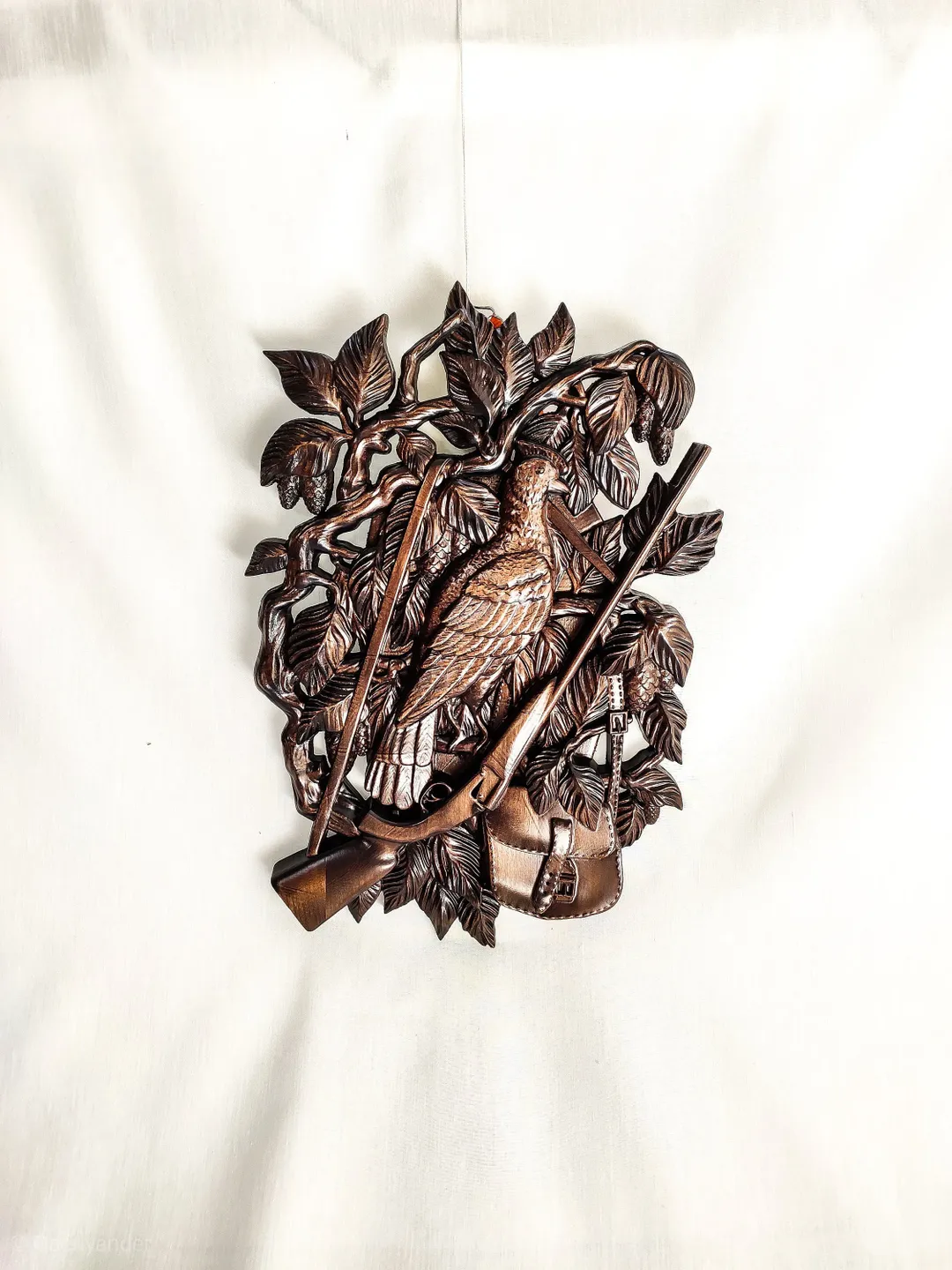 Fathers day gift, Pheasant, hunters gifts, Wooden Carver Panel Pheasant, Wooden wall decor, carved wood wall art The Owl, Wooden picture