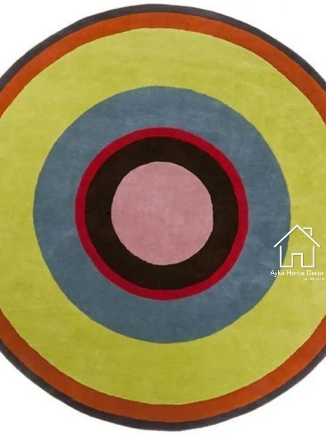 Modern Abstract Round Shape Colourful rug Handmade Area Rug Hand Tuft Rugs Morden Rugs for Living Room Rugs Bedroom rug Designer Area Rug