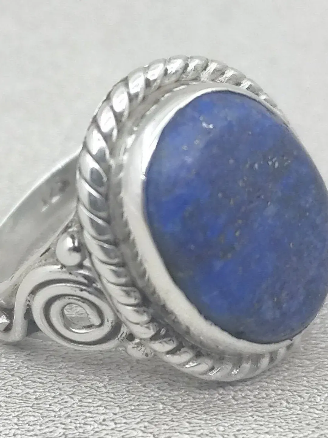 Natural Lapis Lazuli Ring, 925 Sterling Silver Ring, Lapis Ring, Lapis Lazuli Jewelry, Oval Gemstone Ring, Handmade Ring, Rings For Woman