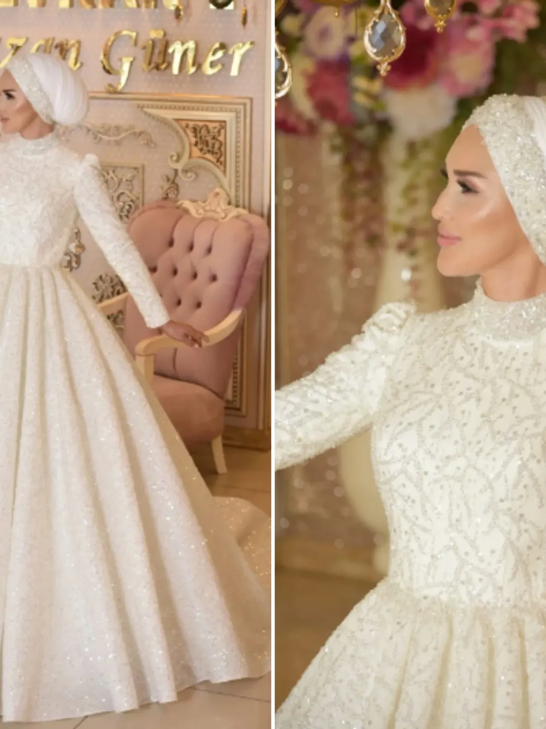 trumpet dress Lace Bridal Wedding Dresses 2026 for Women Sexy Mermaid/Trumpet V-Neck Long Sleeves Floor-Length Beach Wedding Gowns with Split Side, Ivory main image 1