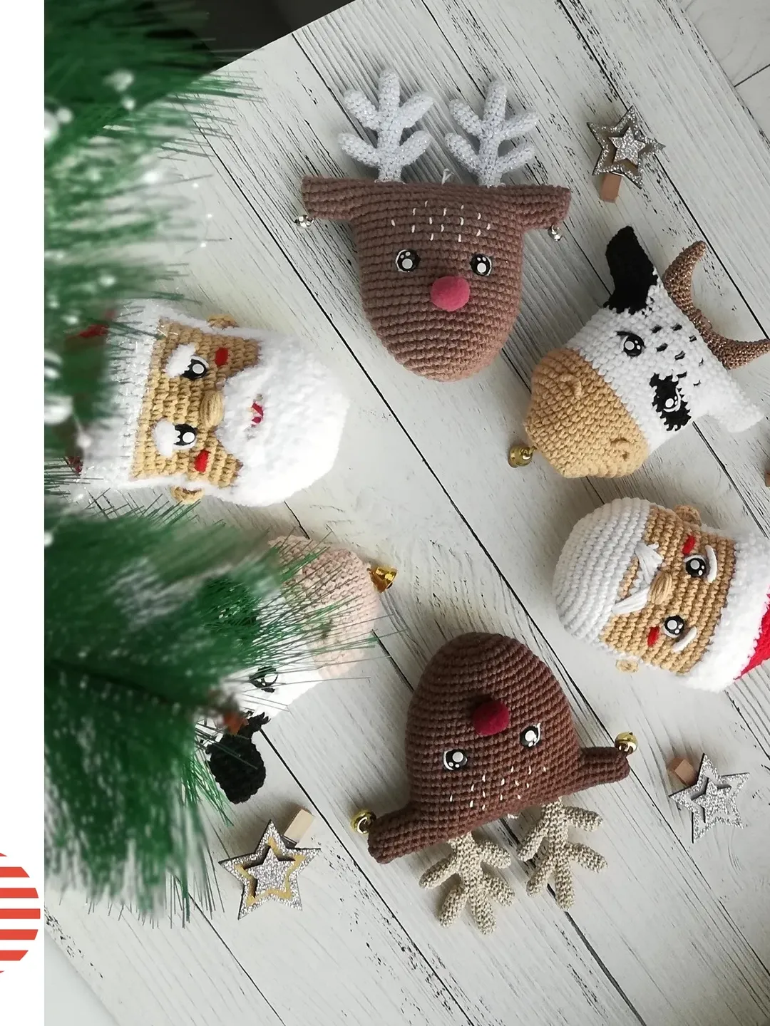 Set of 3 Crochet patterns Christmas tree decor, amigurumi Christmas toy ornament, PDF pattern by CrochetToysForKids