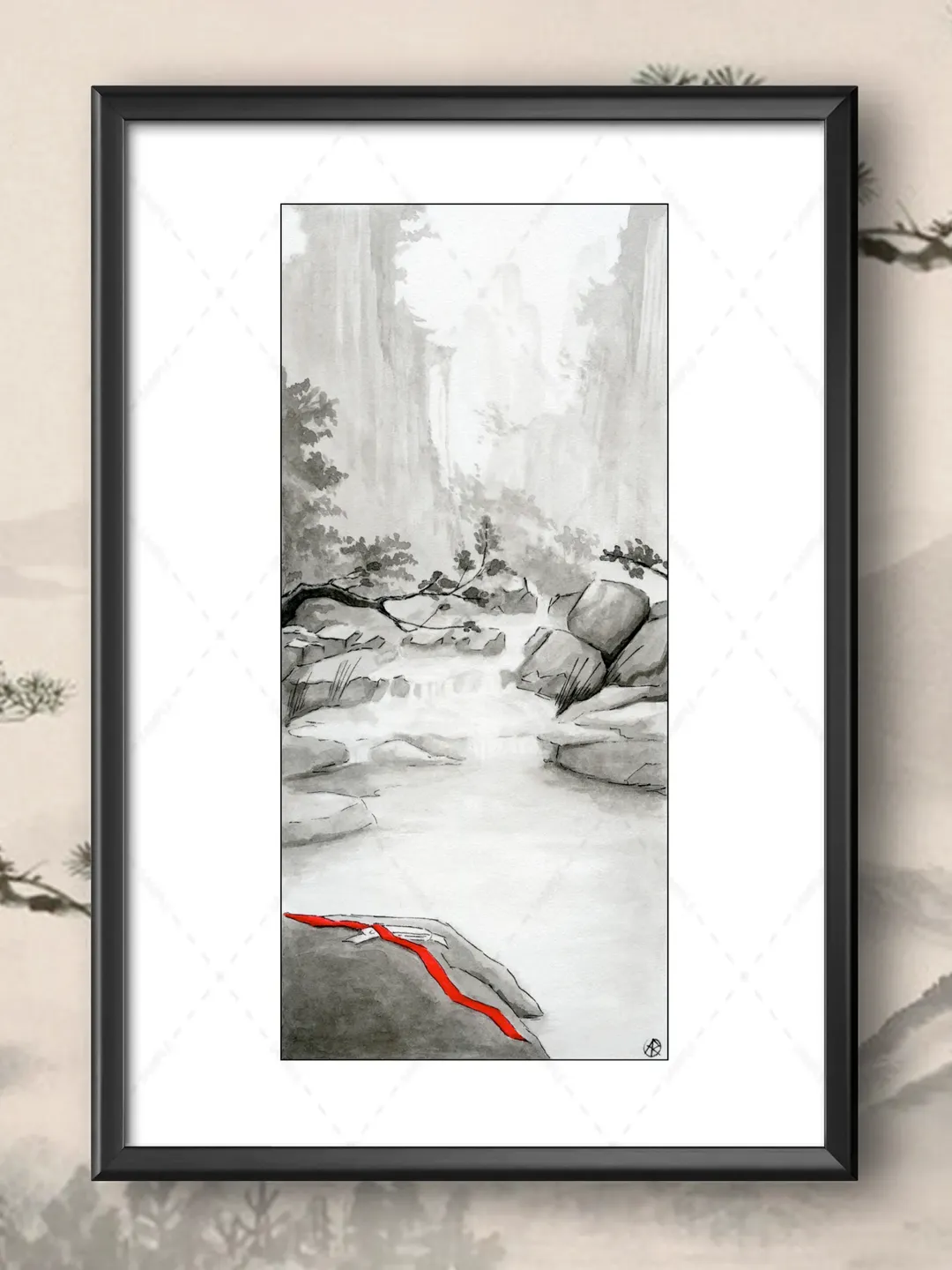 Art Print Cold Springs inspired by Mo Dao Zu Shi / A4 / Forget About Regrets / Lan Wangji / Wei Wuxian