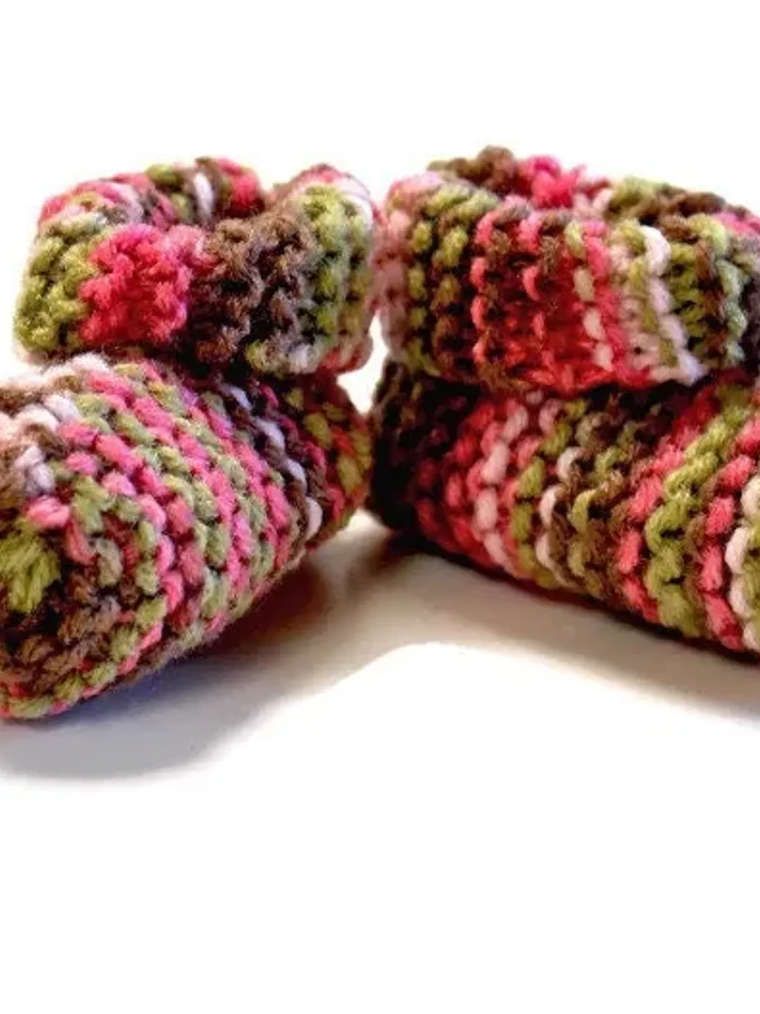 Knit Multi Colored Baby Shoes, Crochet Yarn Socks, Great Stocking Stuffers for Baby's First Christmas, Baby Booties, Baby Shower Gift Ideas