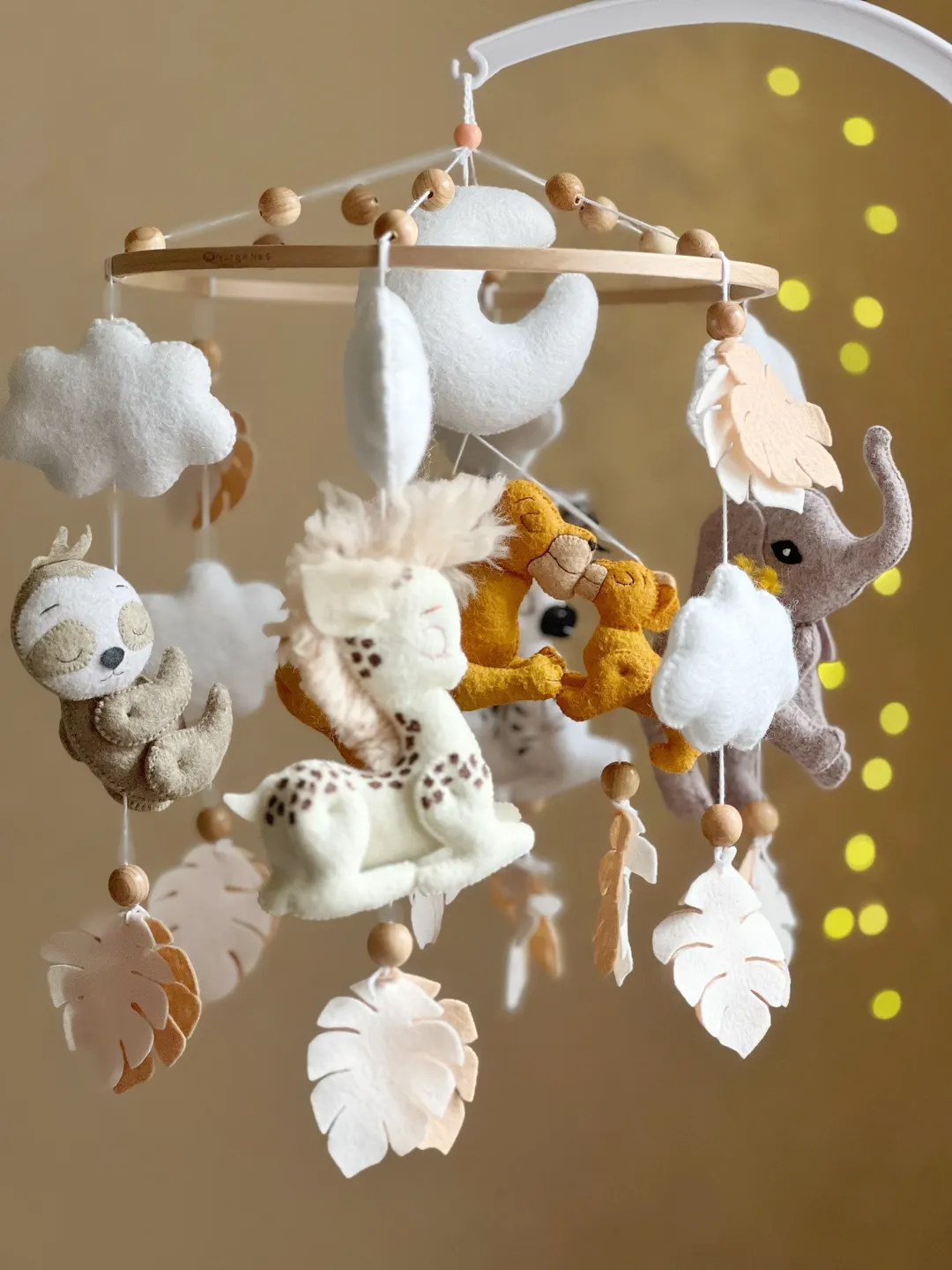 Baby mobile safari Animals mobile crib Musical mobile nursery