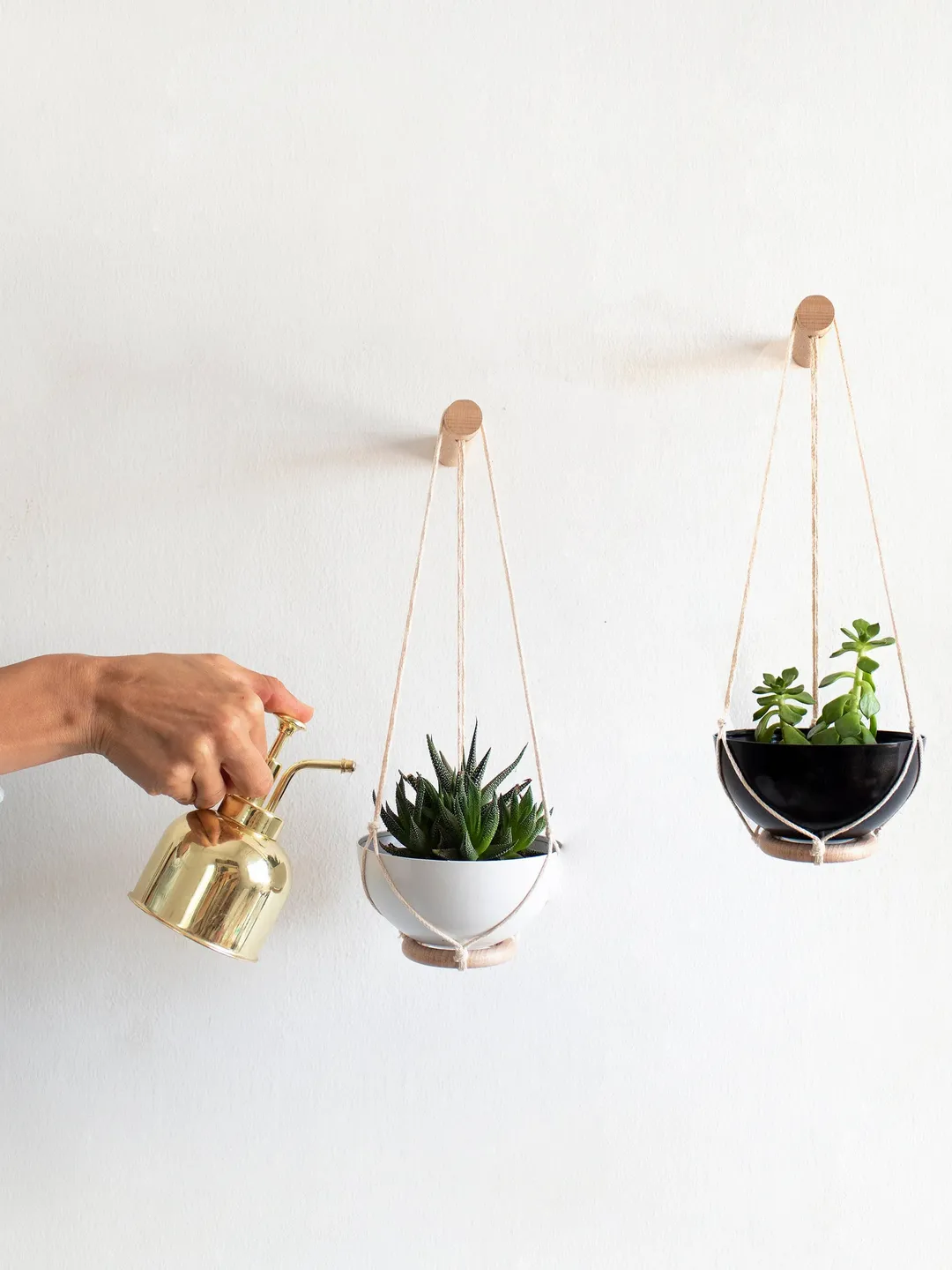 Two Mini Succulent Planters , Small Wall Planter, Wall Plant Hanger, Mini Planter, Succulent Wall Hanging, Cactus Hanger