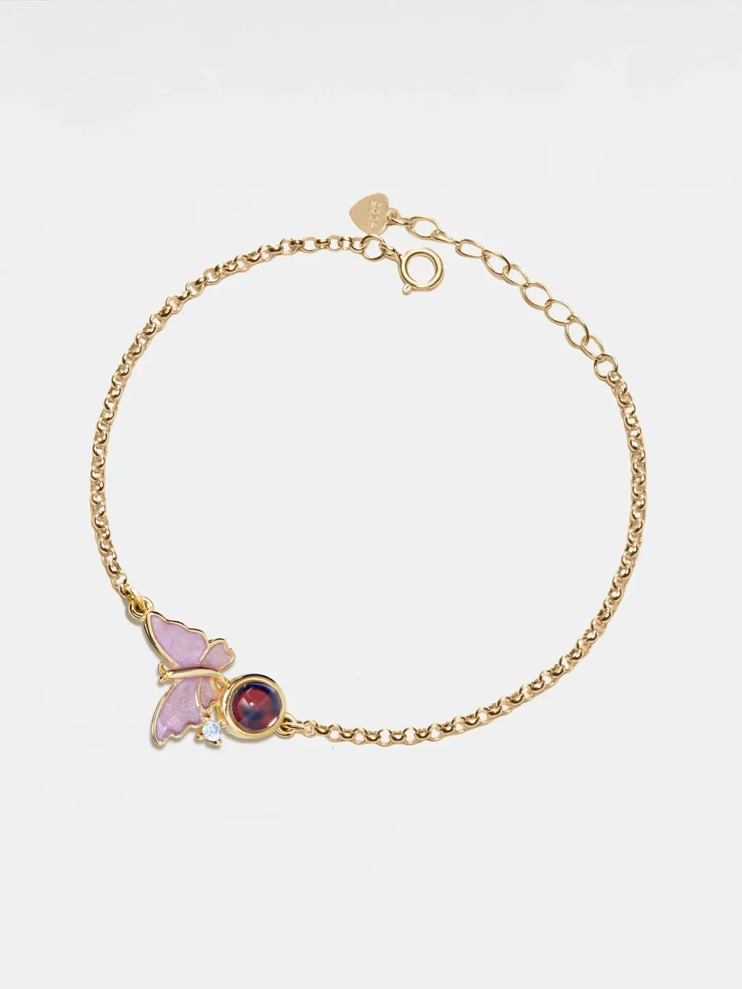 PERIMADE Butterfly Projection Bracelet • Personalized Picture Inside Bracelet • Sterling Silver Keepsake Jewelry • Trendy Best Friend Gift