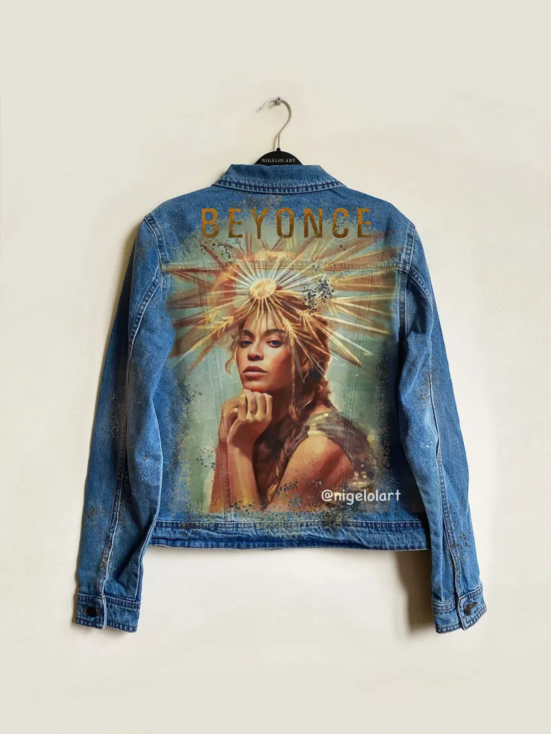 Beyonce Renaissance album tour Painted denim jacket Custom jacket ...
