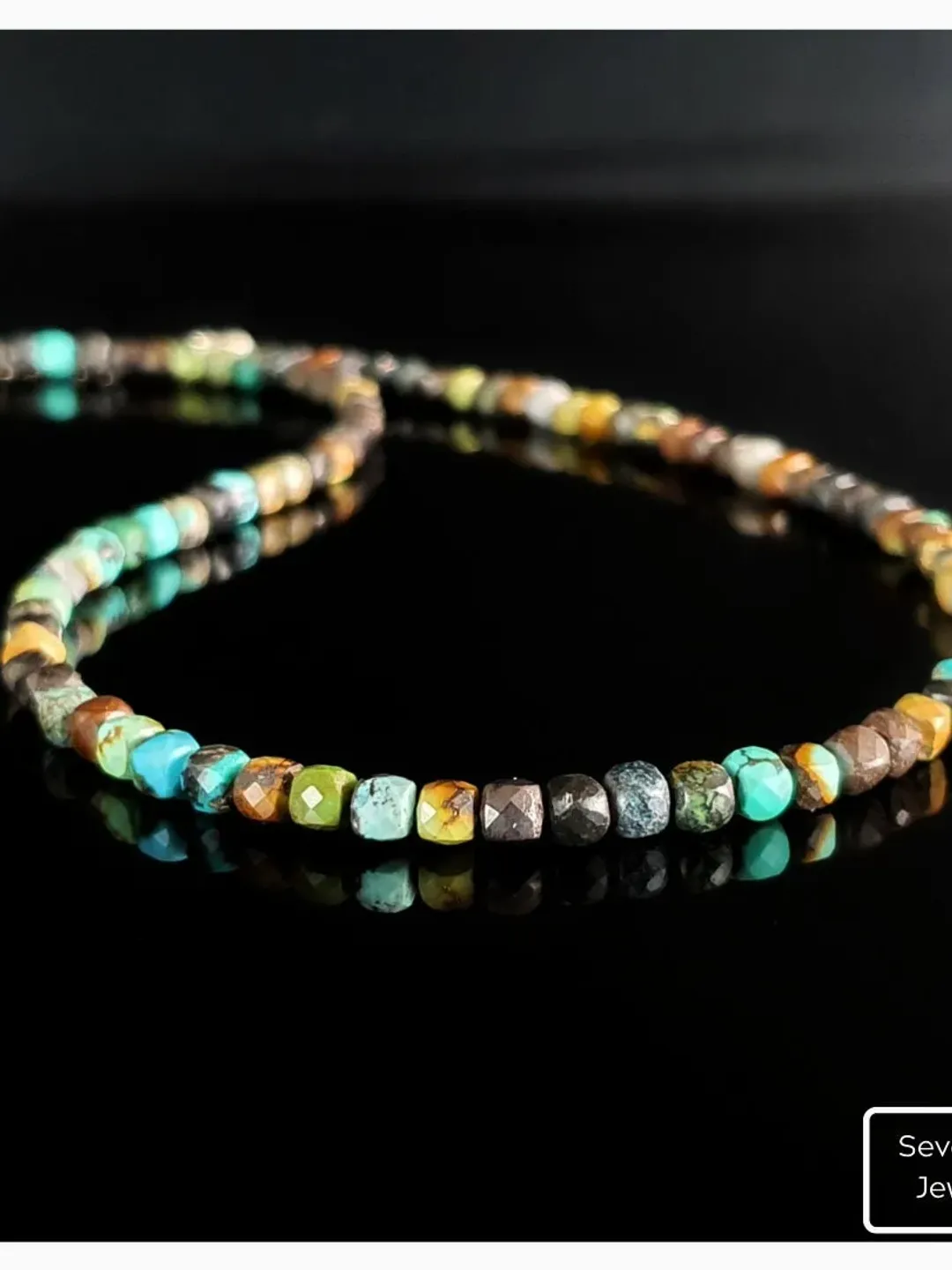 Natural African Turquoise Necklace/ 925 Sterling Silver Necklace / Summer Jewelry / Handmade Necklace / Gemstone Silver Necklace