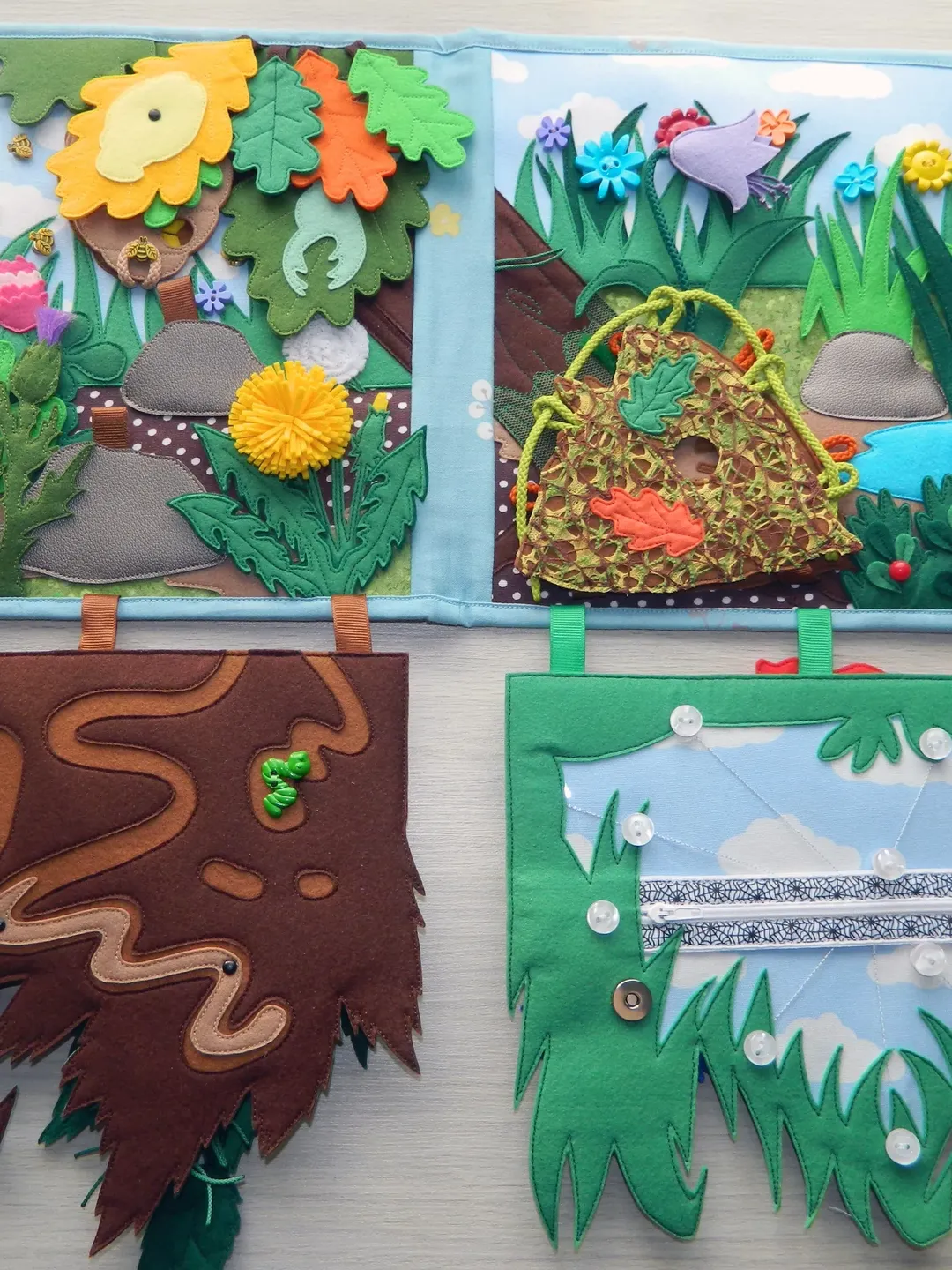 Animals Tablet SUMMER FLOWER GLADE Educational Tablet, Forest Animals Play Set, Play ...